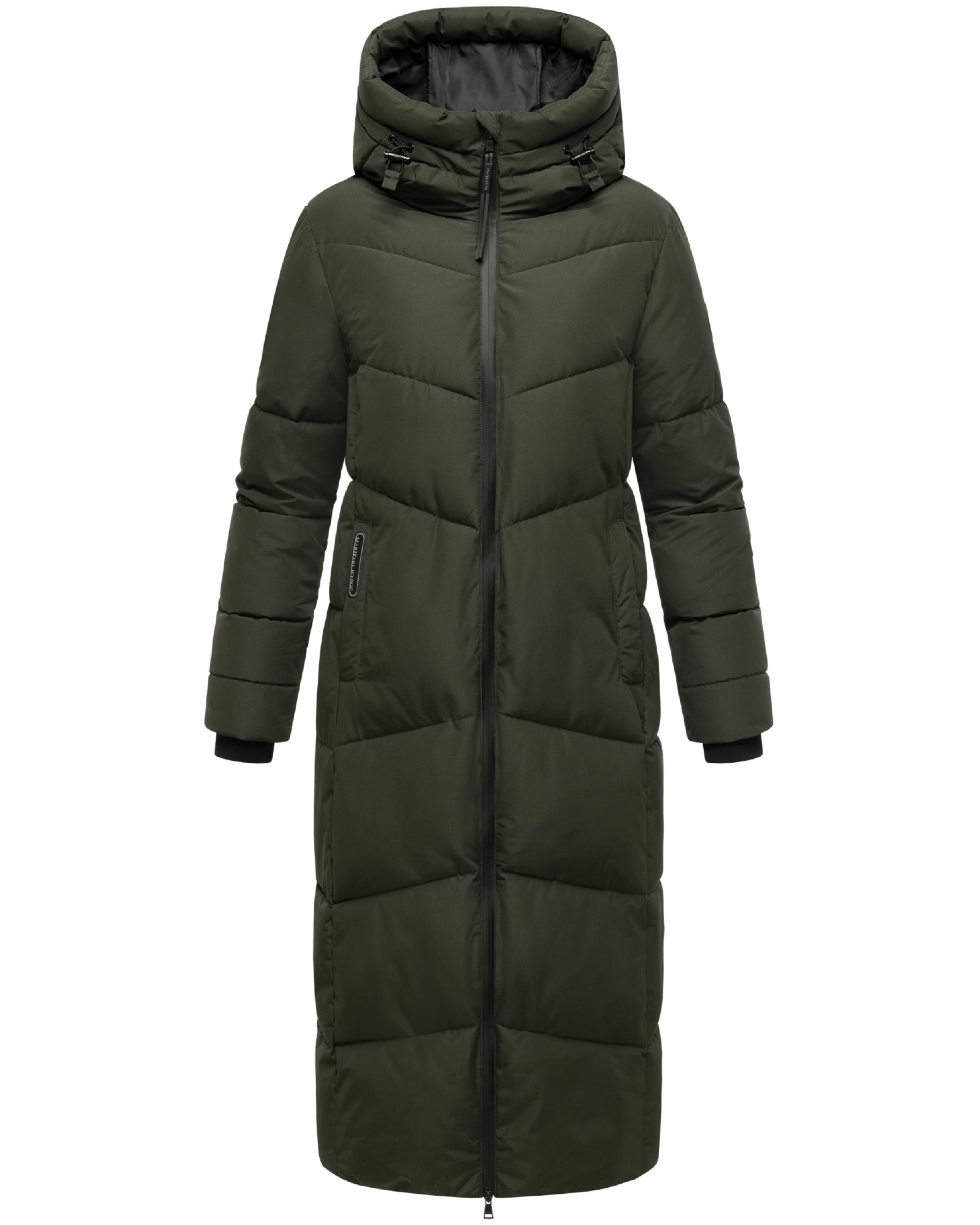Winter Steppmantel mit wasserdichten Reißverschlüssen "Firella XVI" Dark Olive