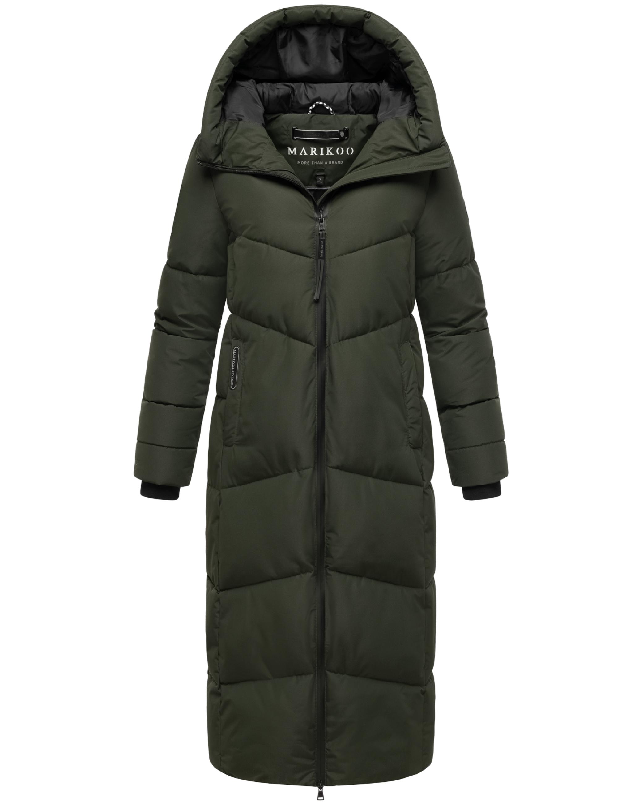 Winter Steppmantel mit wasserdichten Reißverschlüssen "Firella XVI" Dark Olive