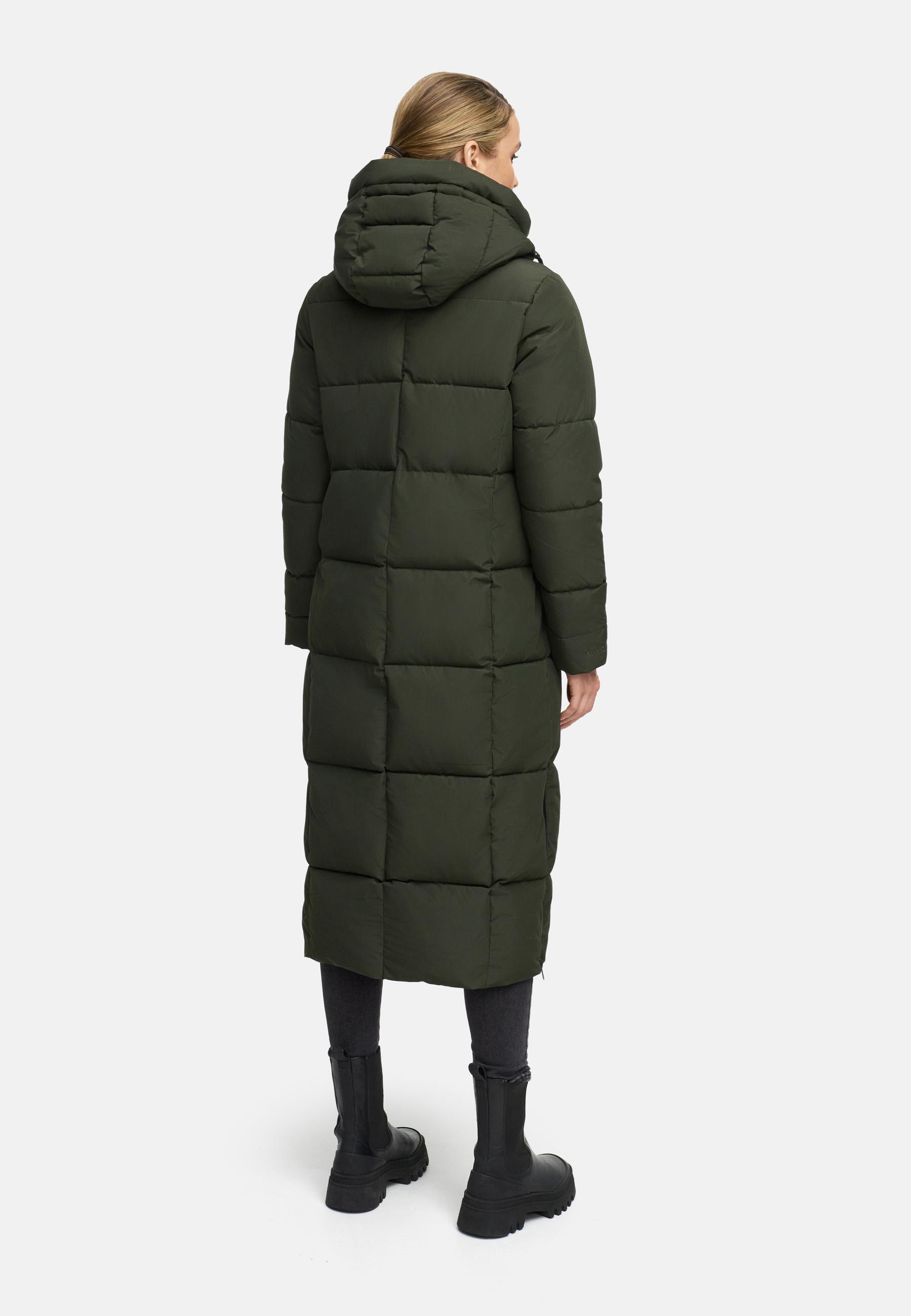 Winter Steppmantel mit wasserdichten Reißverschlüssen "Firella XVI" Dark Olive