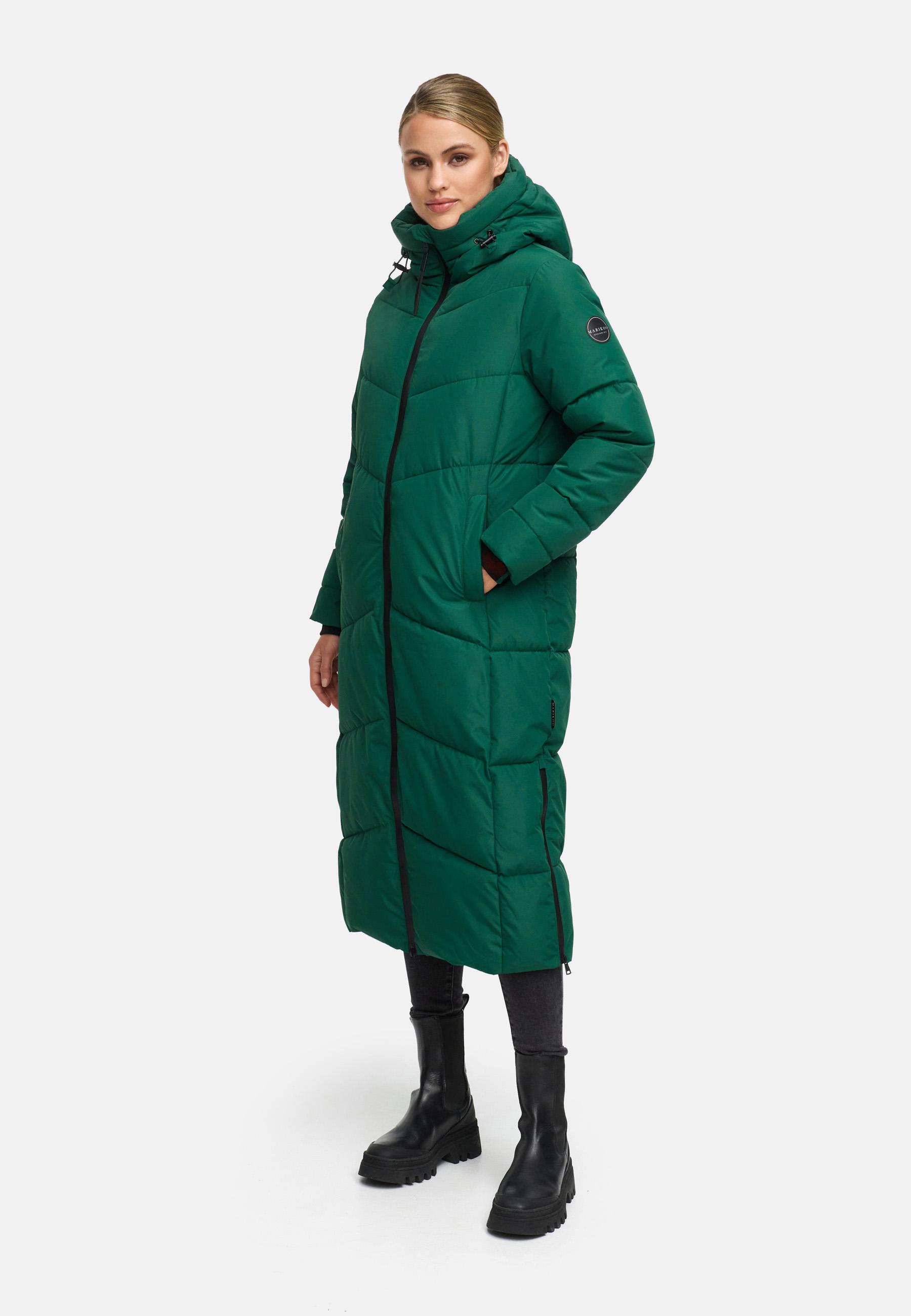 Winter Steppmantel mit wasserdichten Reißverschlüssen "Firella XVI" Evergreen