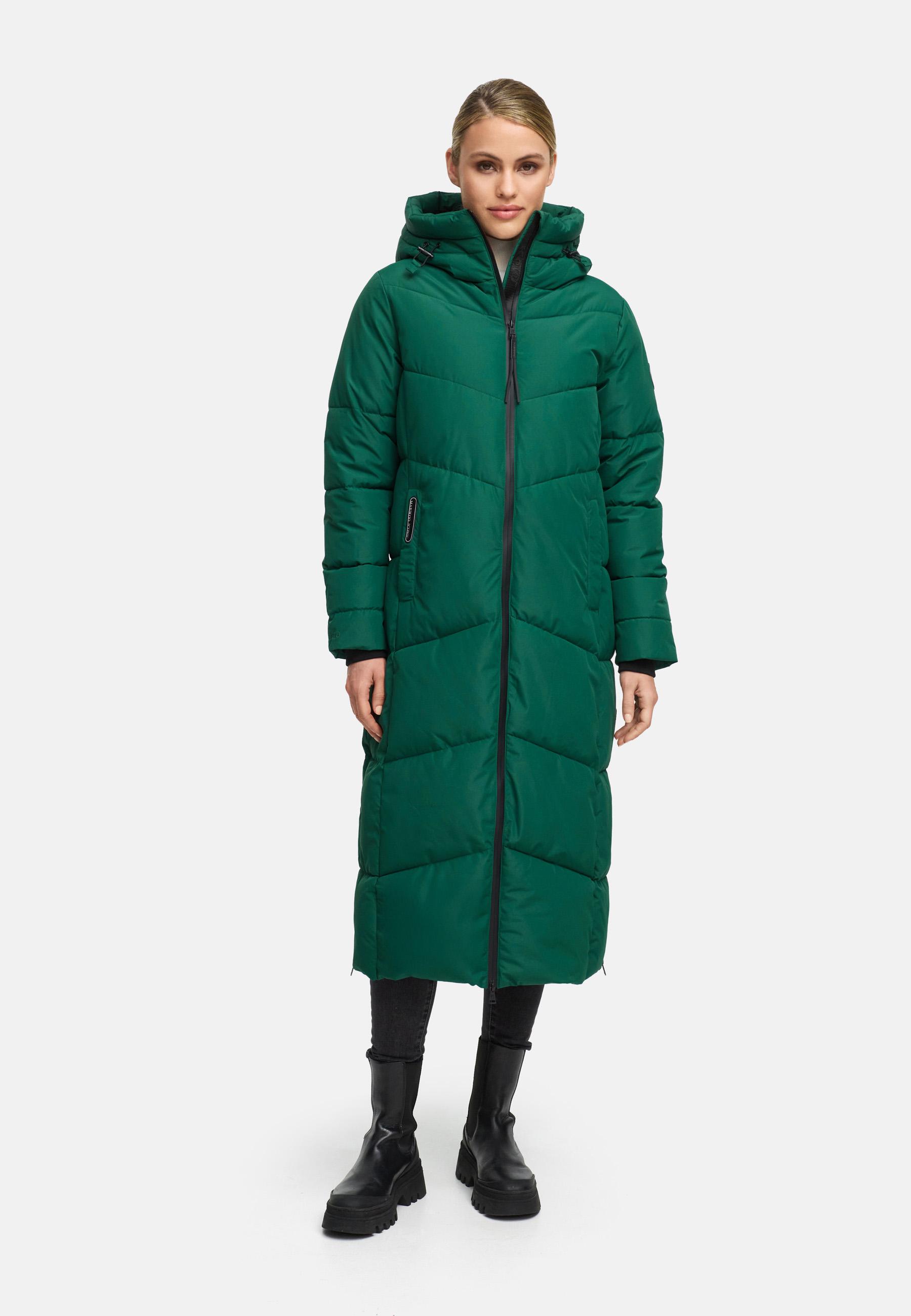 Winter Steppmantel mit wasserdichten Reißverschlüssen "Firella XVI" Evergreen