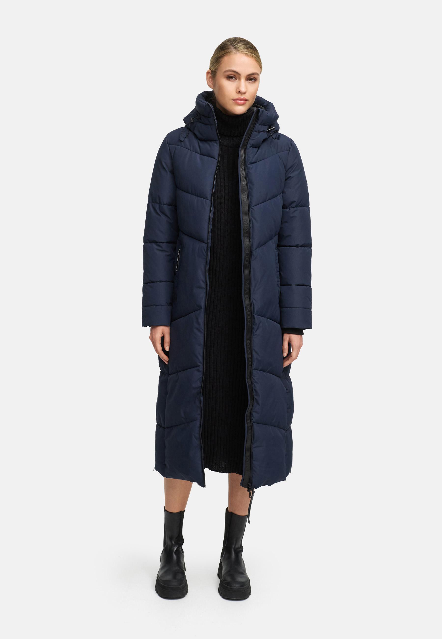 Winter Steppmantel mit wasserdichten Reißverschlüssen "Firella XVI" Navy