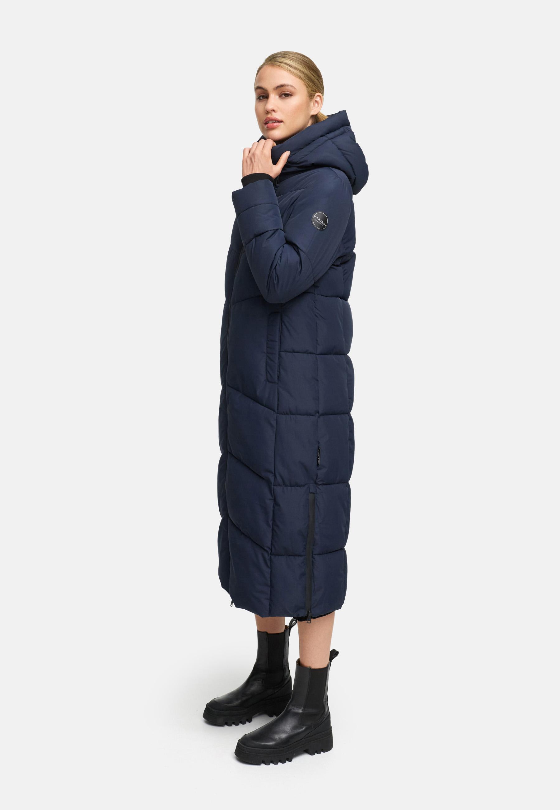 Winter Steppmantel mit wasserdichten Reißverschlüssen "Firella XVI" Navy
