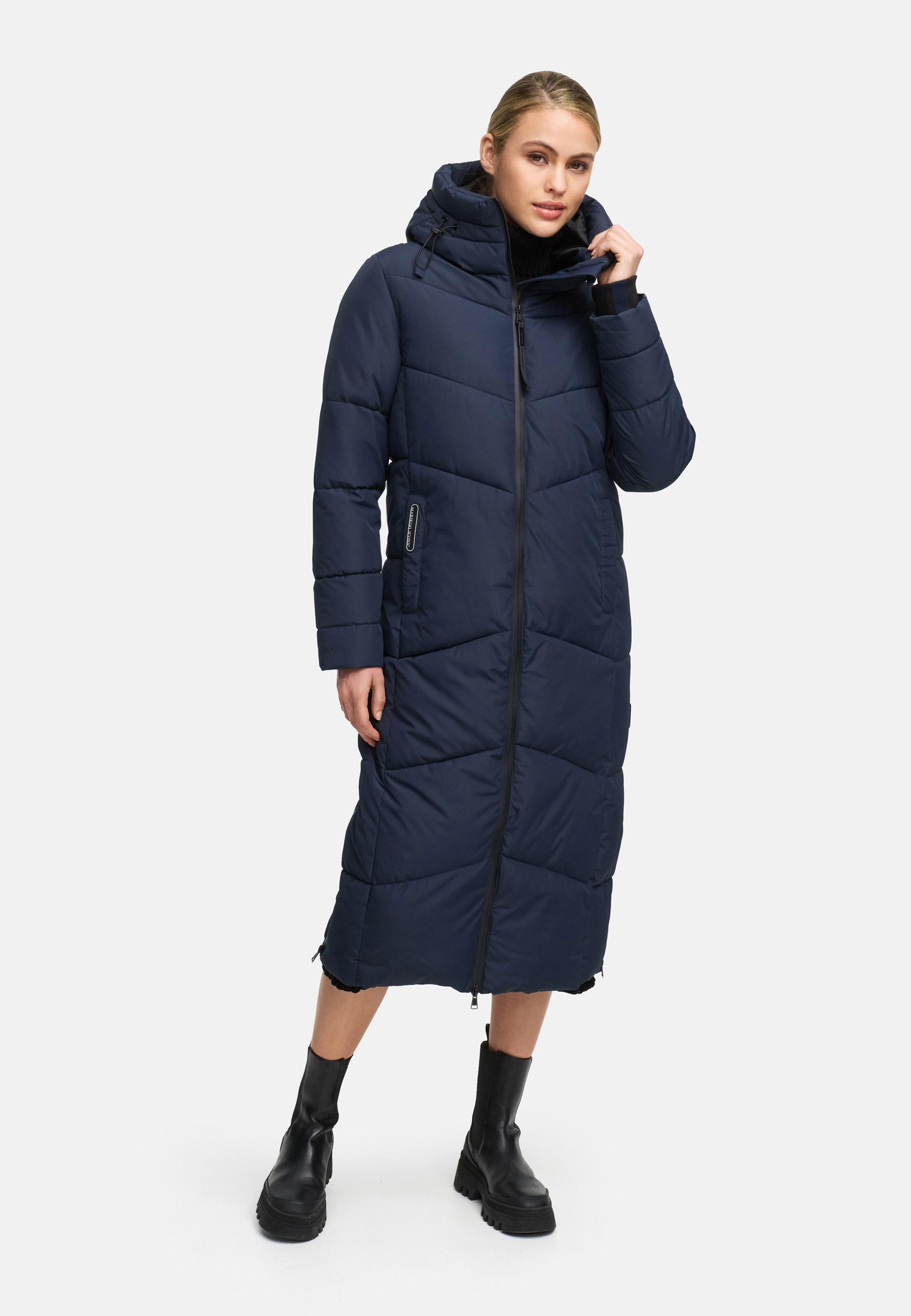 Winter Steppmantel mit wasserdichten Reißverschlüssen "Firella XVI" Navy