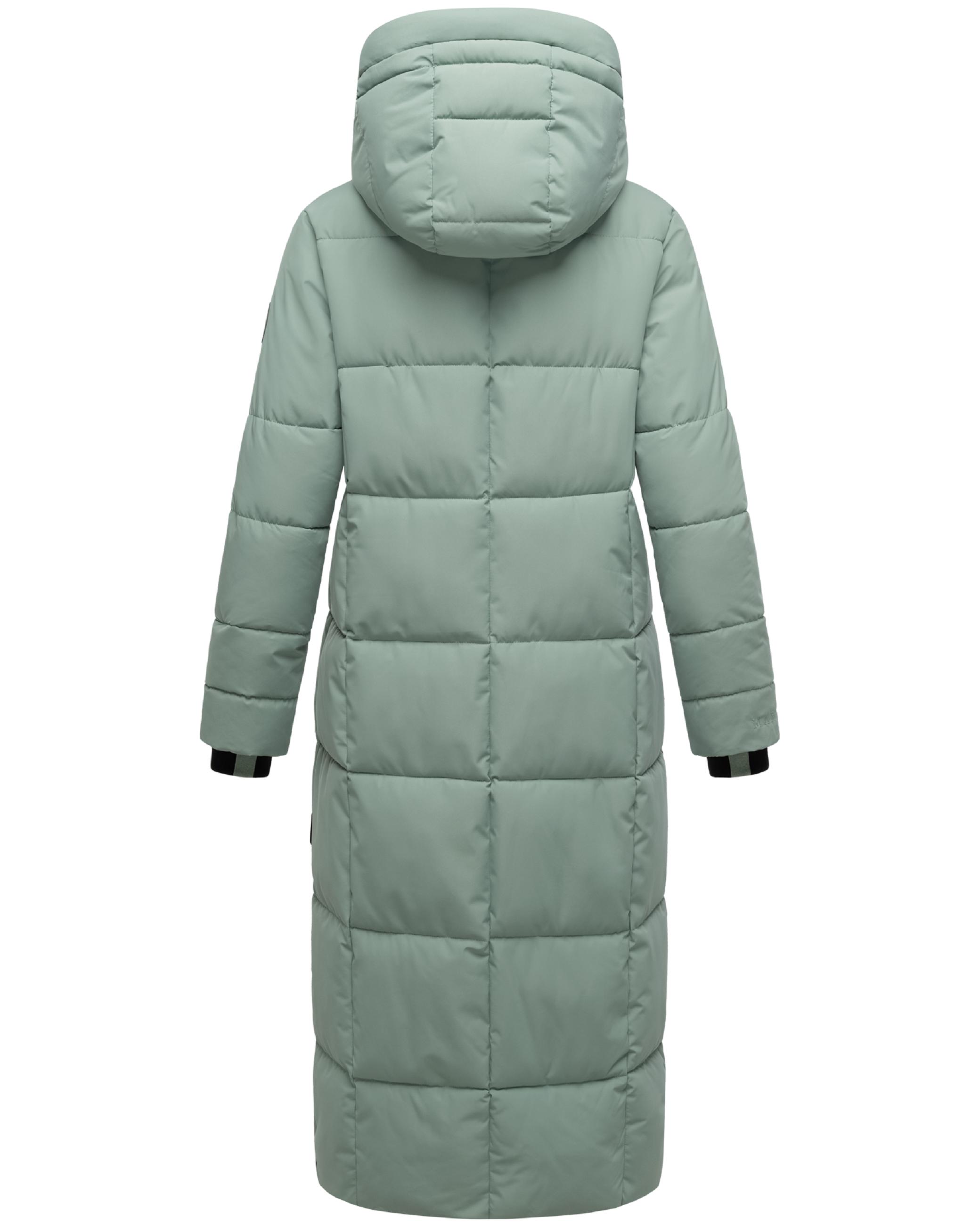 Winter Steppmantel mit wasserdichten Reißverschlüssen "Firella XVI" Smokey Mint