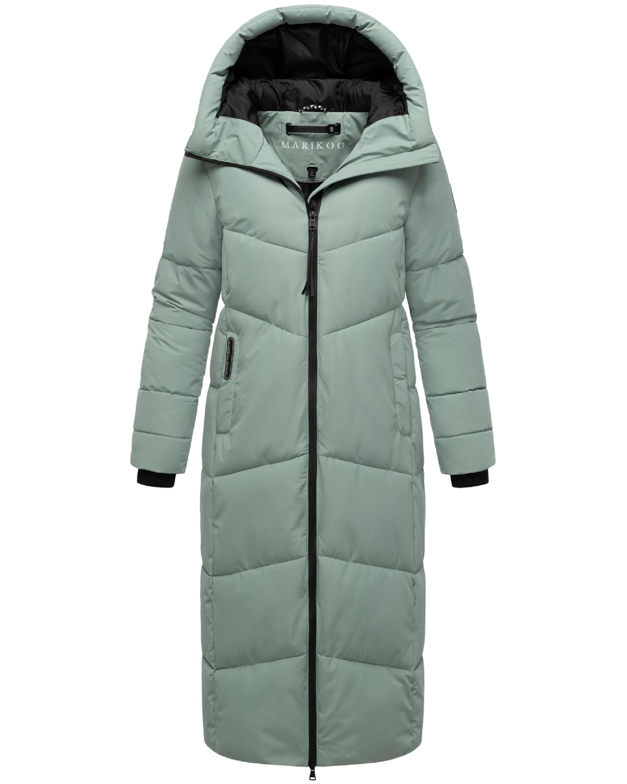 Winter Steppmantel mit wasserdichten Reißverschlüssen "Firella XVI" Smokey Mint