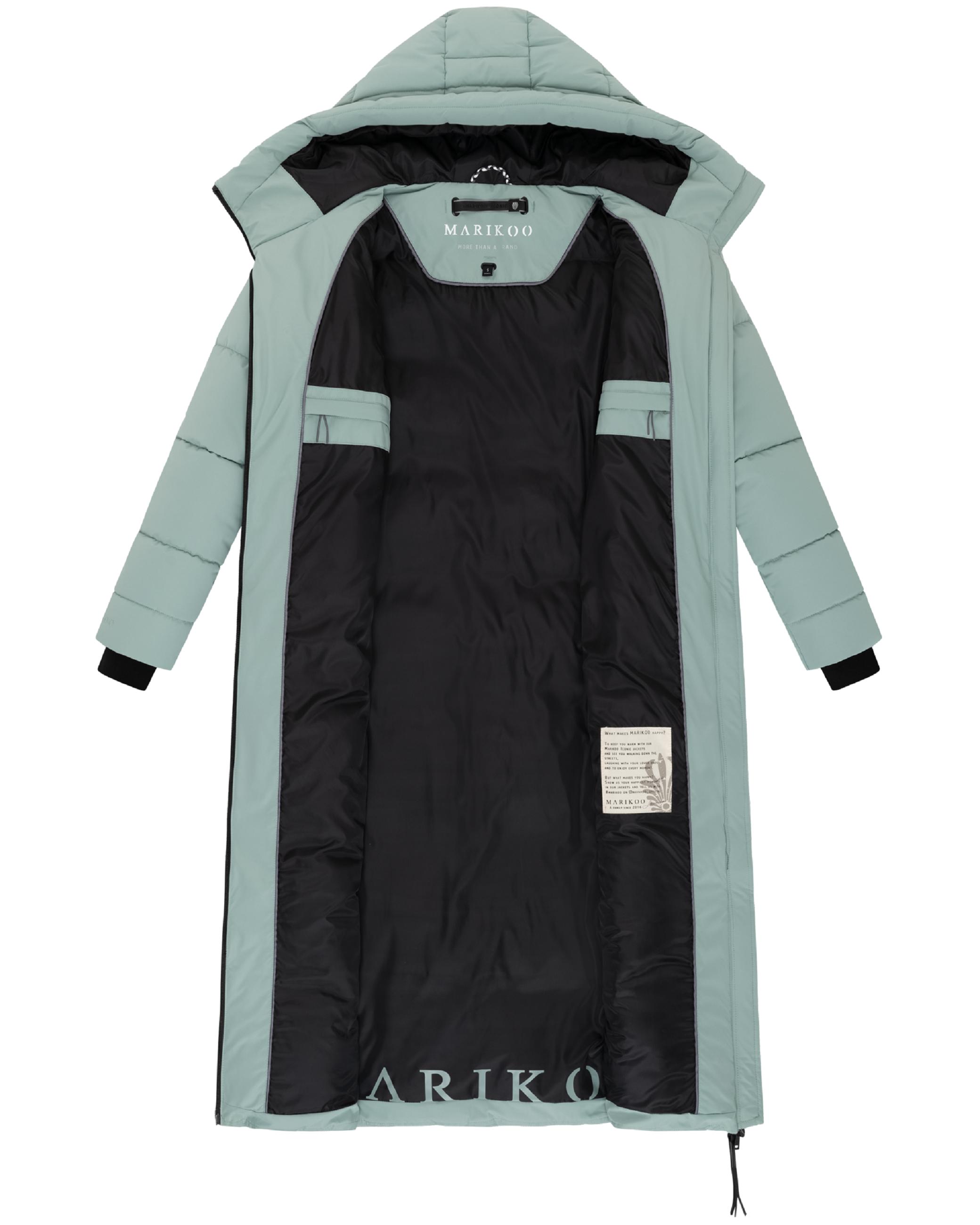 Winter Steppmantel mit wasserdichten Reißverschlüssen "Firella XVI" Smokey Mint