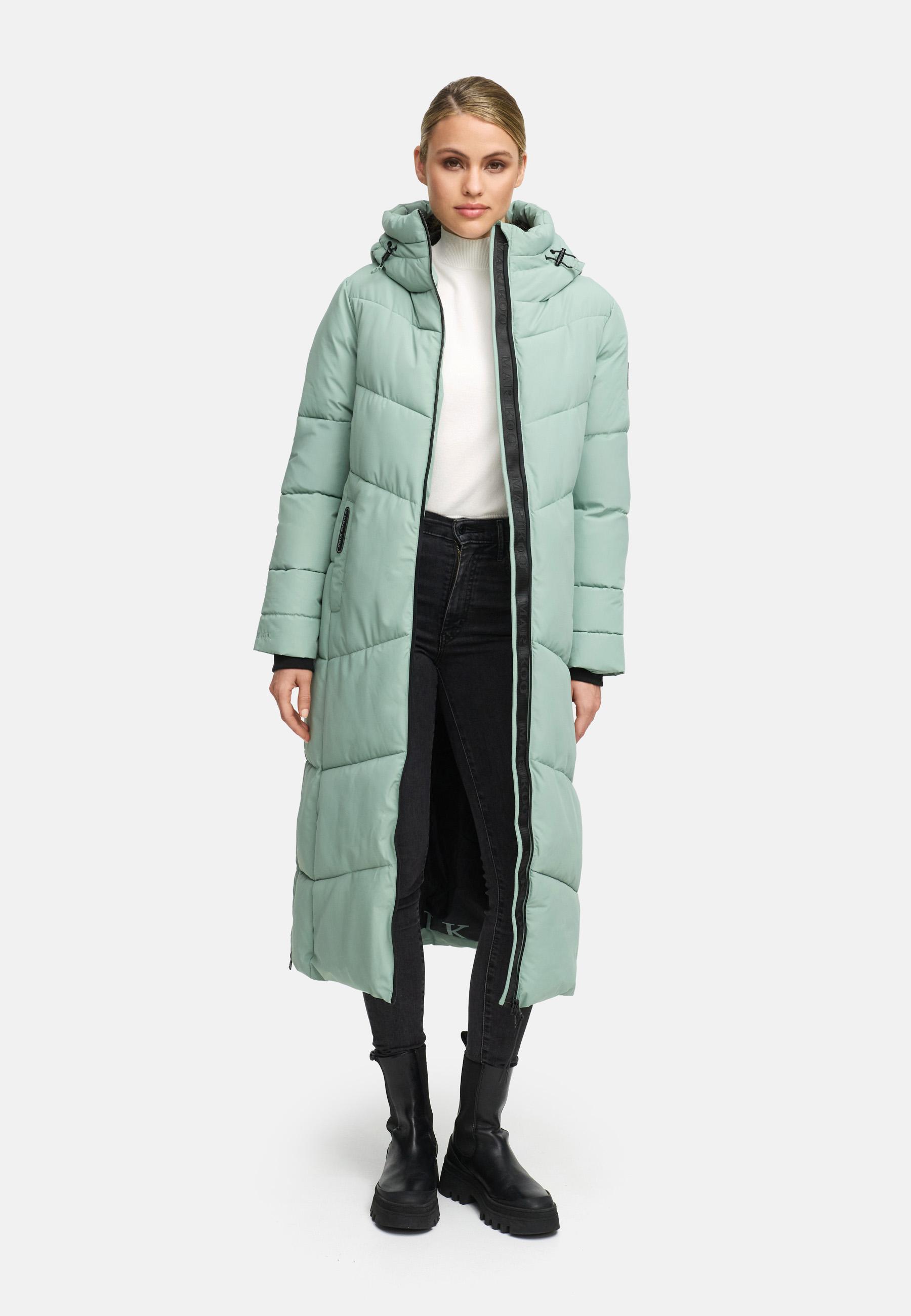 Winter Steppmantel mit wasserdichten Reißverschlüssen "Firella XVI" Smokey Mint
