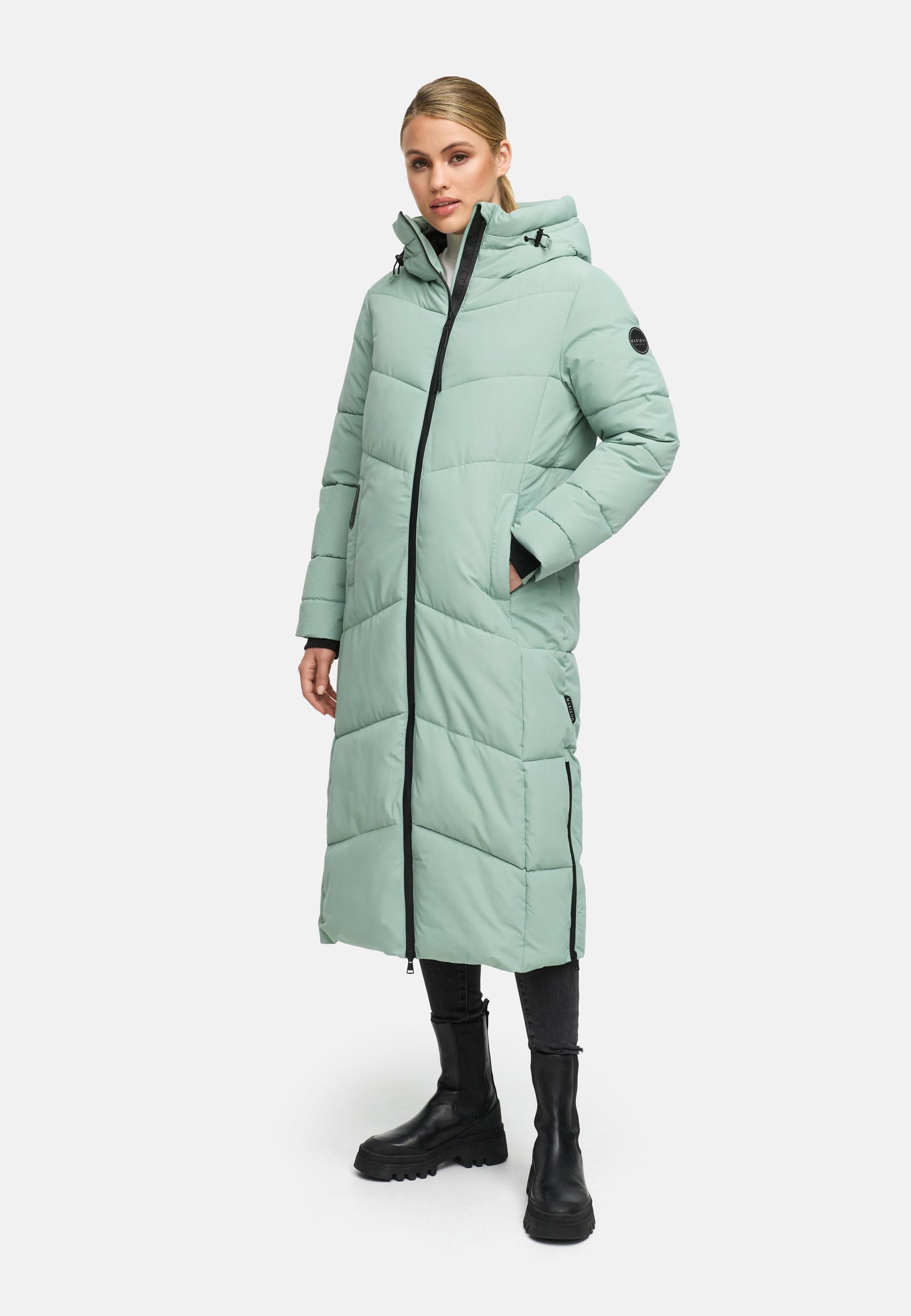 Winter Steppmantel mit wasserdichten Reißverschlüssen "Firella XVI" Smokey Mint