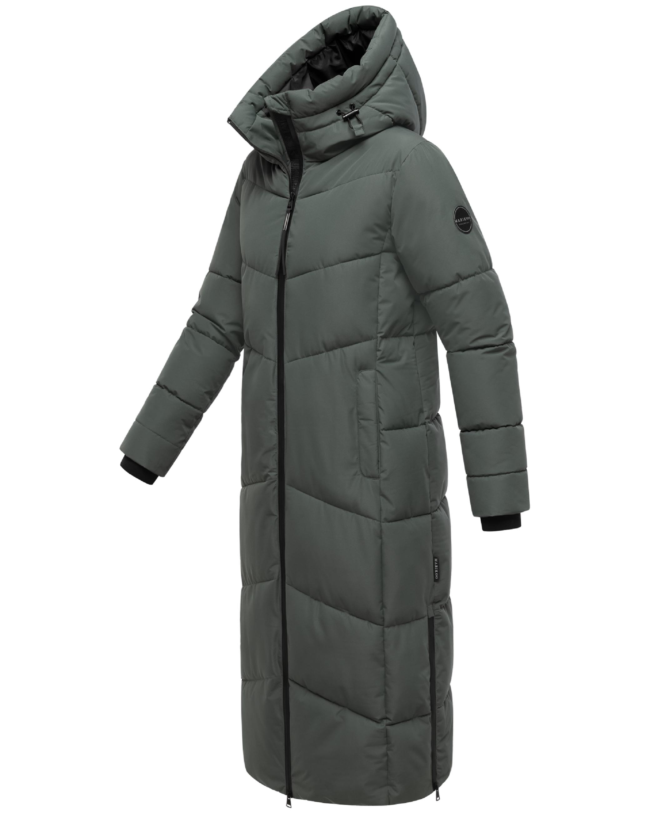 Winter Steppmantel mit wasserdichten Reißverschlüssen "Firella XVI" Stone Green