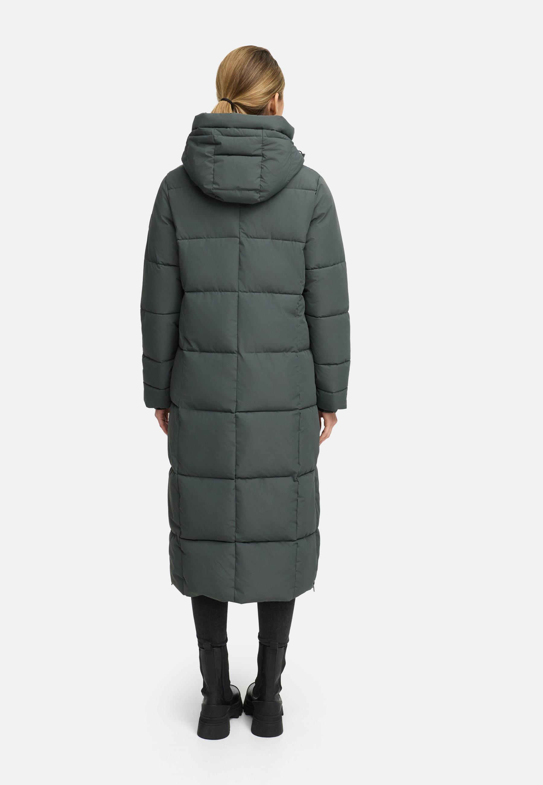 Winter Steppmantel mit wasserdichten Reißverschlüssen "Firella XVI" Stone Green