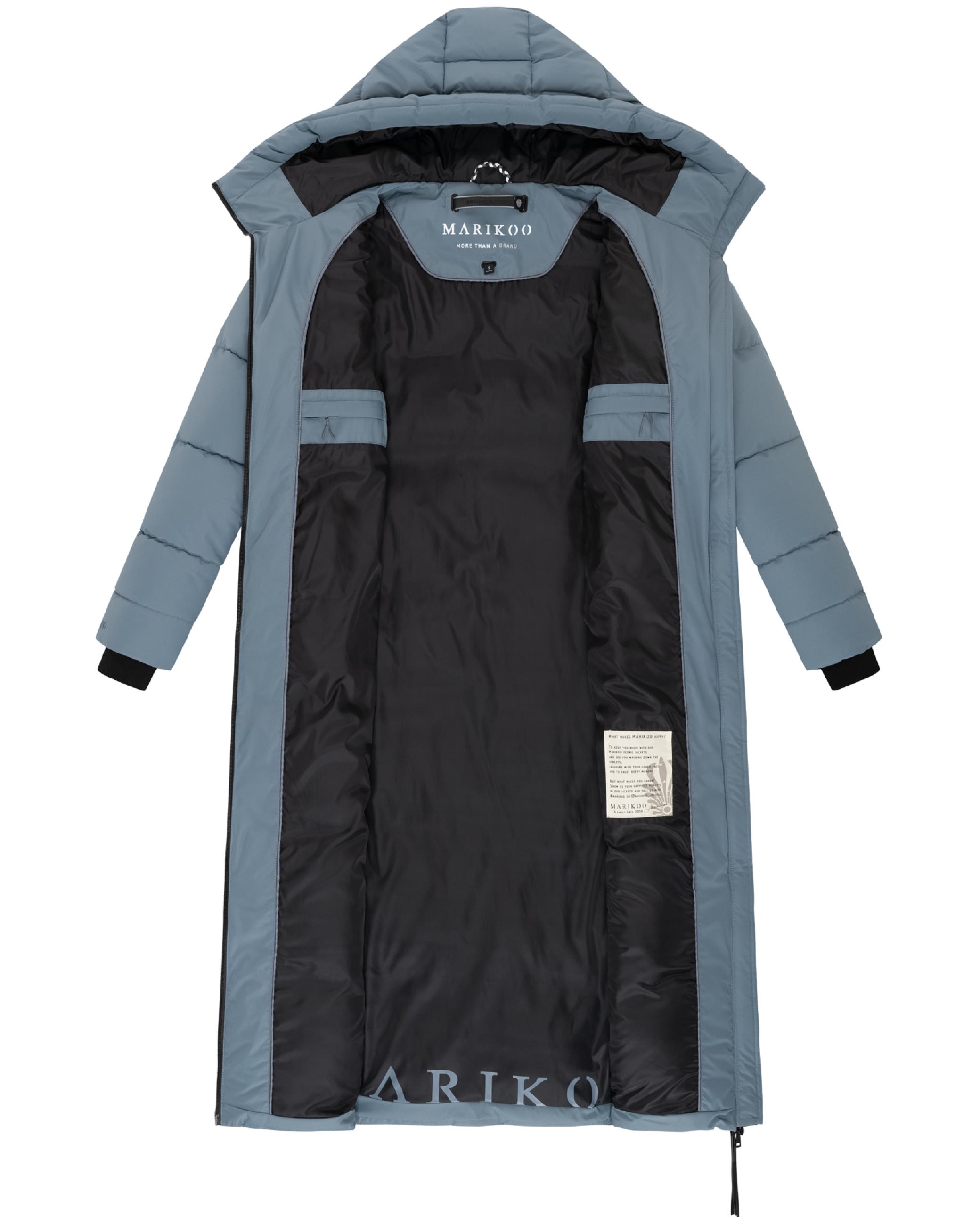 Winter Steppmantel mit wasserdichten Reißverschlüssen "Firella XVI" Stormy Blue