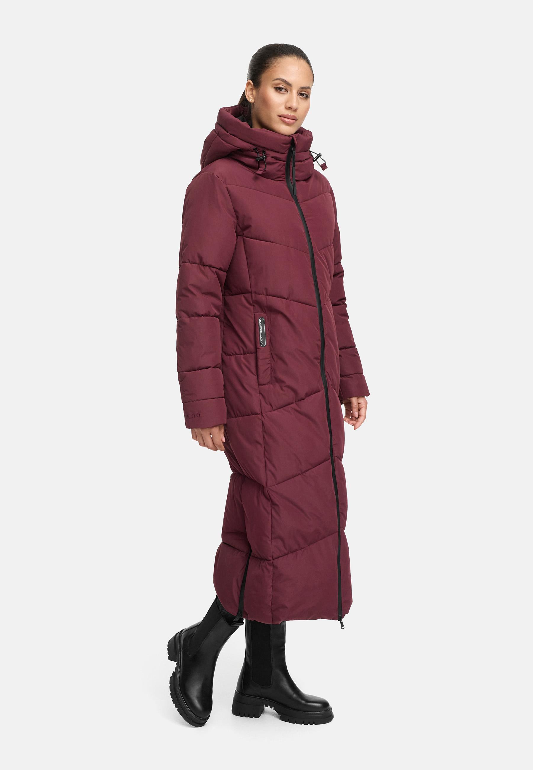 Winter Steppmantel mit wasserdichten Reißverschlüssen "Firella XVI" Wine