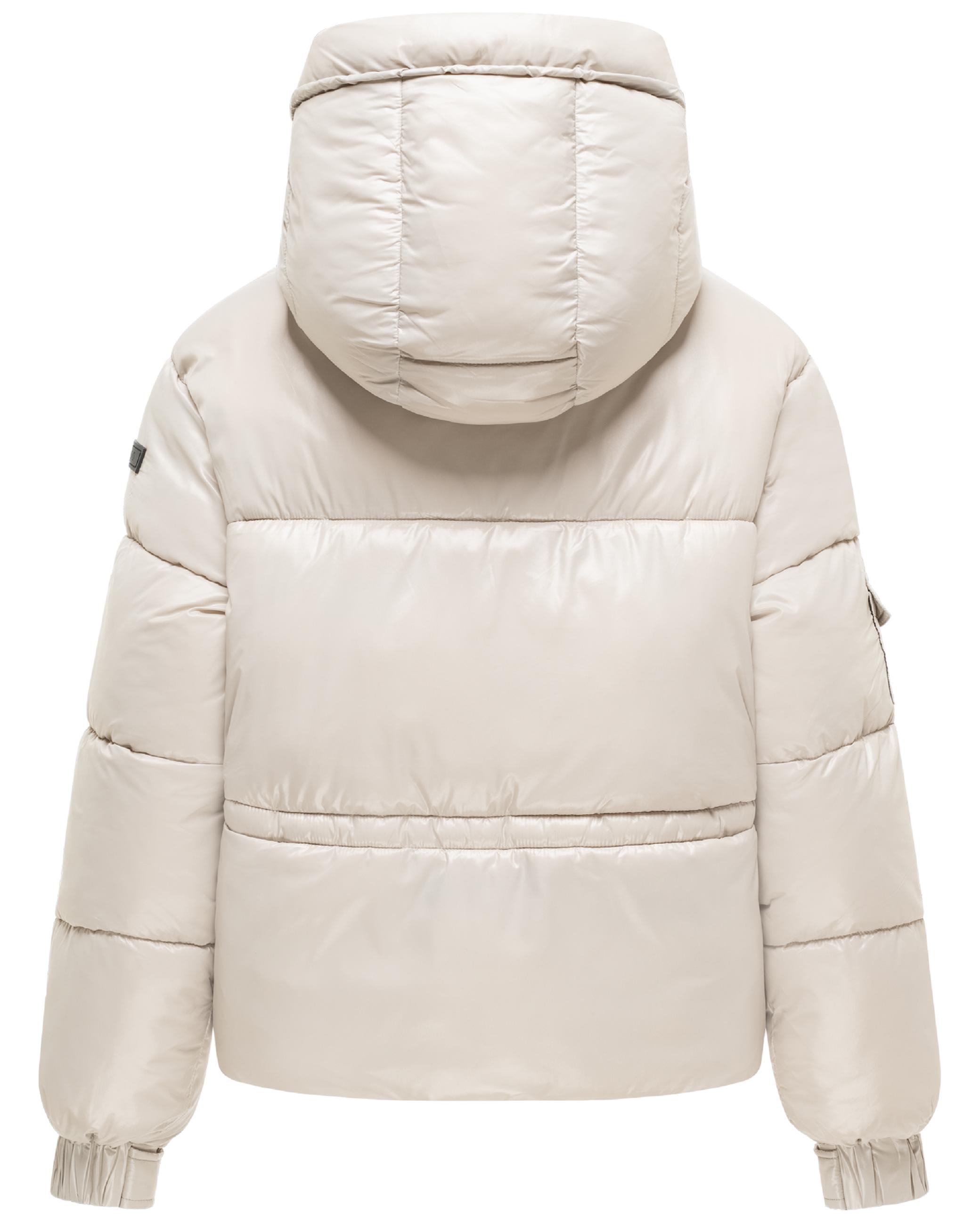 Matt schimmernde Steppjacke mit abnehmbarer Kapuze "Glimini 16" Bone