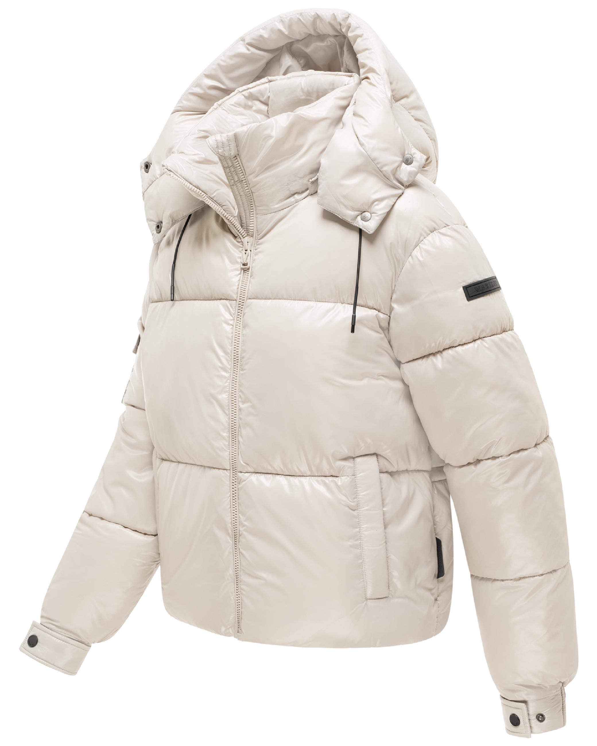Matt schimmernde Steppjacke mit abnehmbarer Kapuze "Glimini 16" Bone