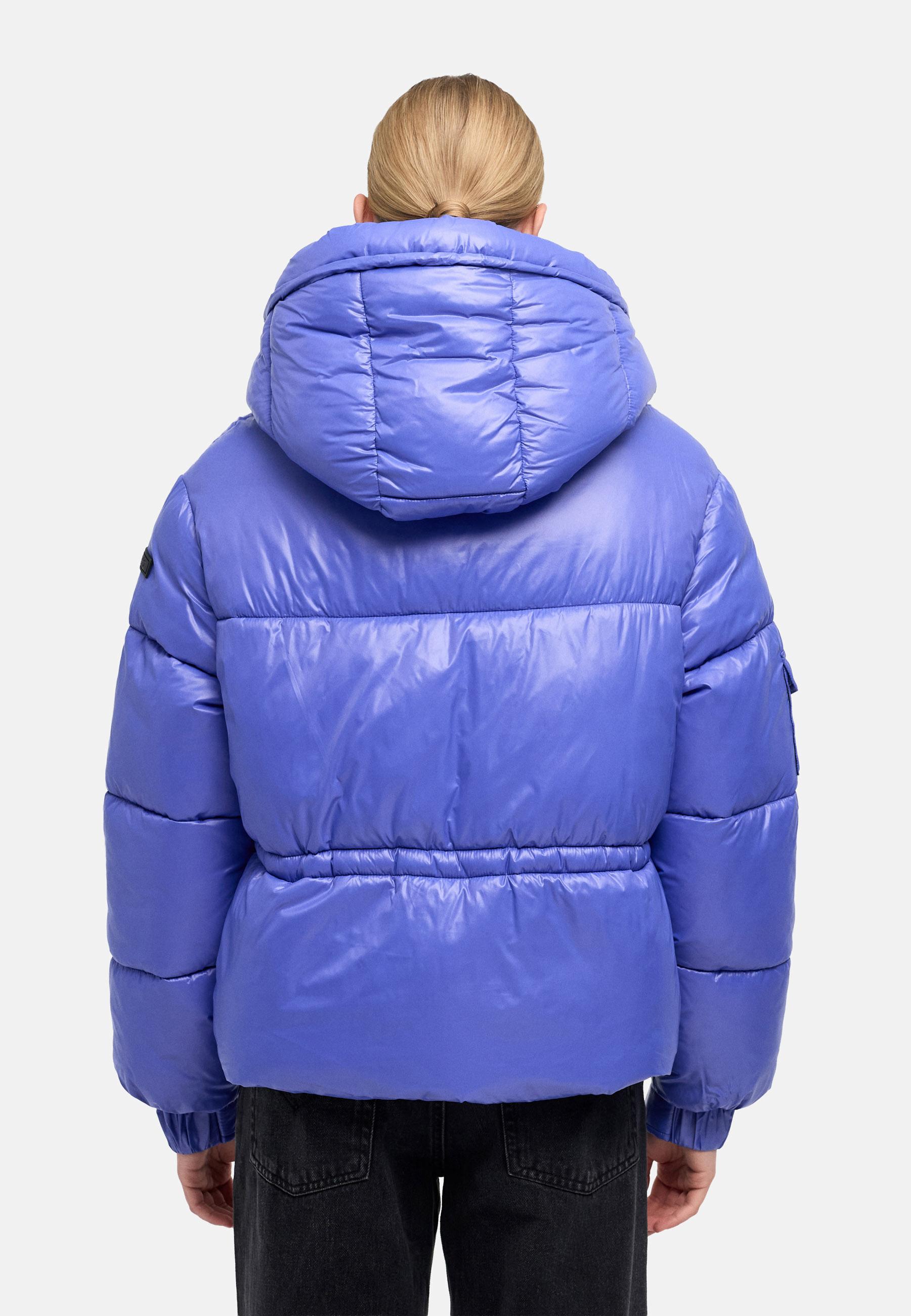 Matt schimmernde Steppjacke mit abnehmbarer Kapuze "Glimini 16" Deep Lavender