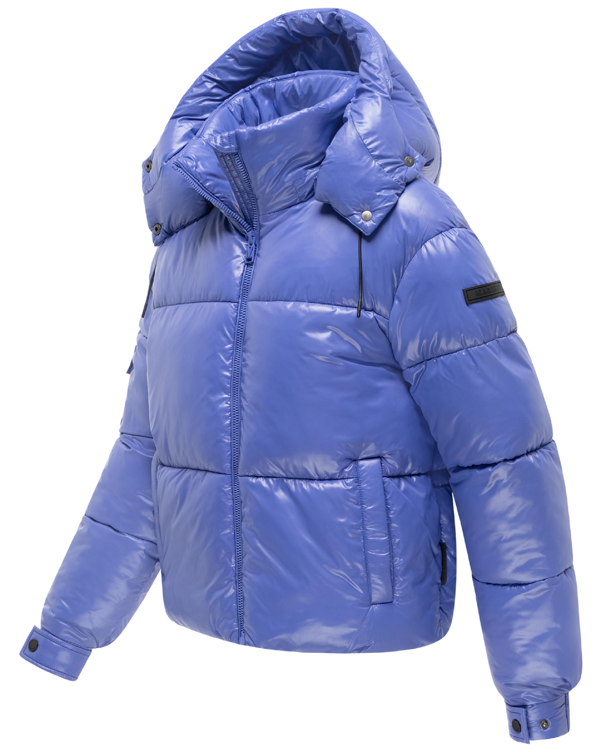 Matt schimmernde Steppjacke mit abnehmbarer Kapuze "Glimini 16" Deep Lavender