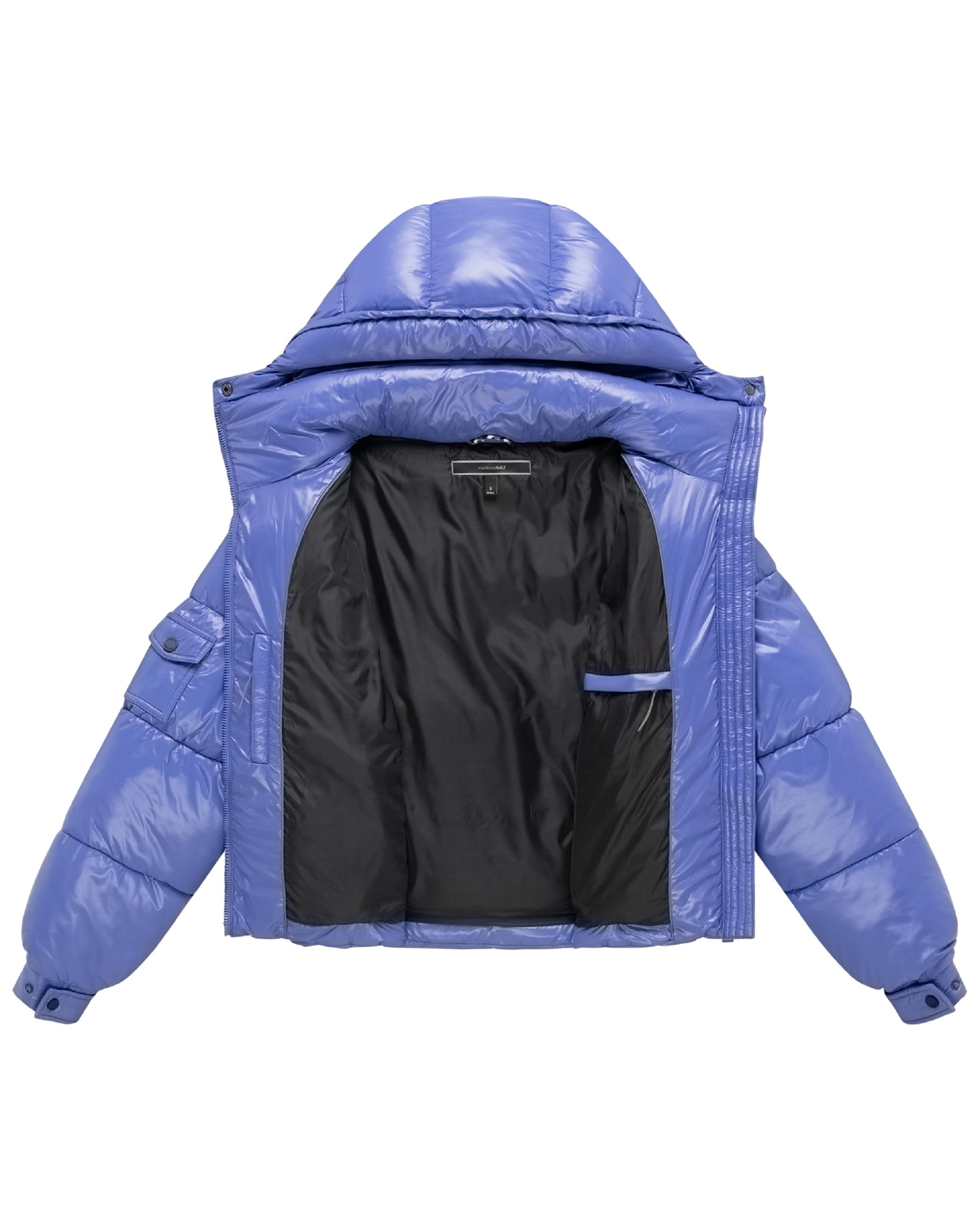 Matt schimmernde Steppjacke mit abnehmbarer Kapuze "Glimini 16" Deep Lavender