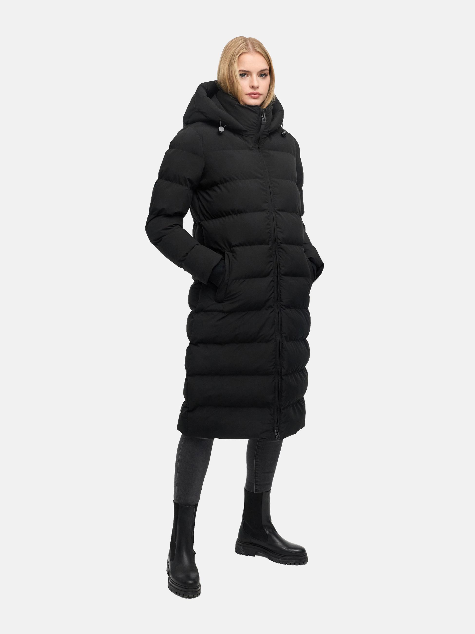 Langer Winter Steppmantel "Harukaa 16" Black