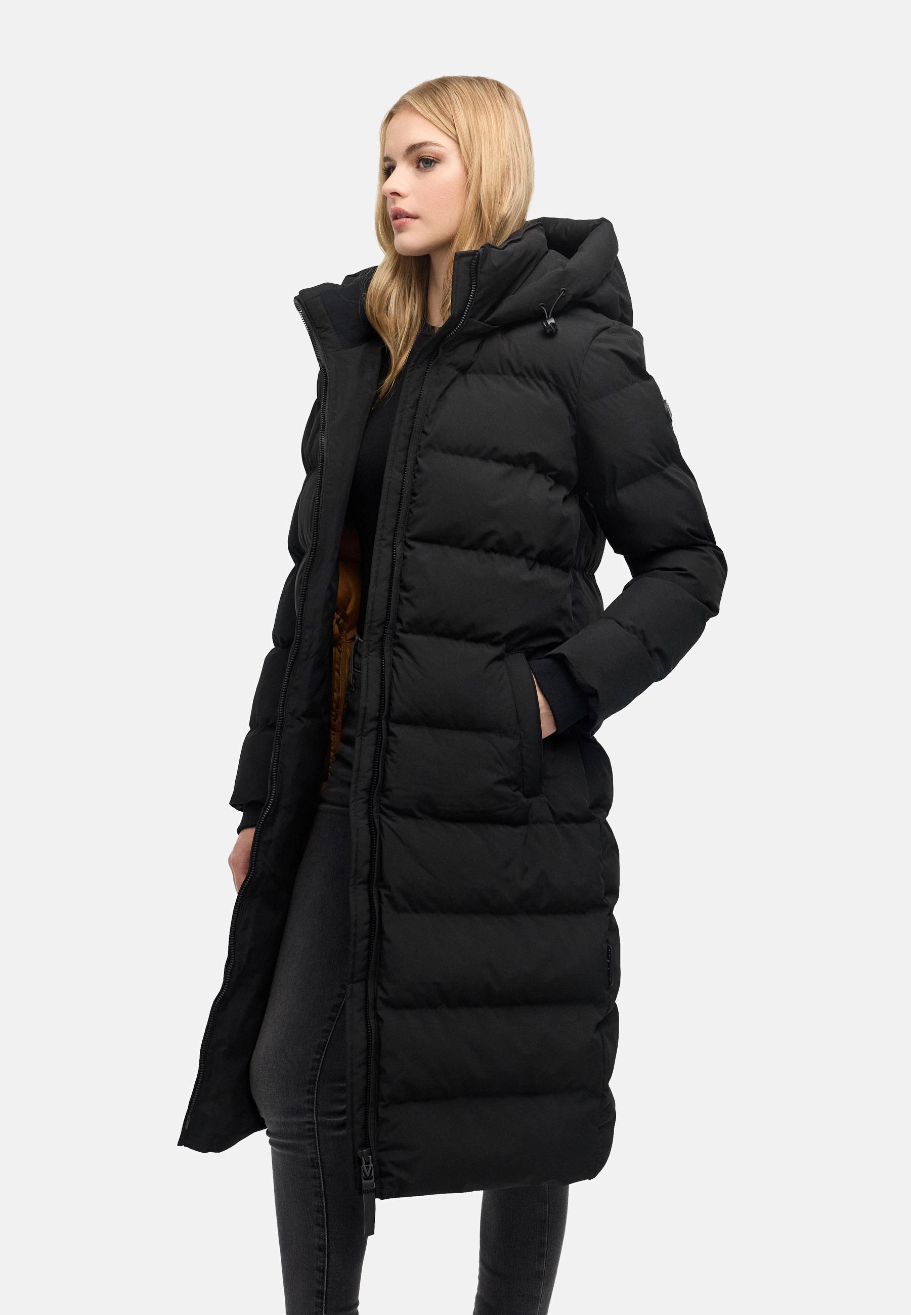 Langer Winter Steppmantel "Harukaa 16" Black