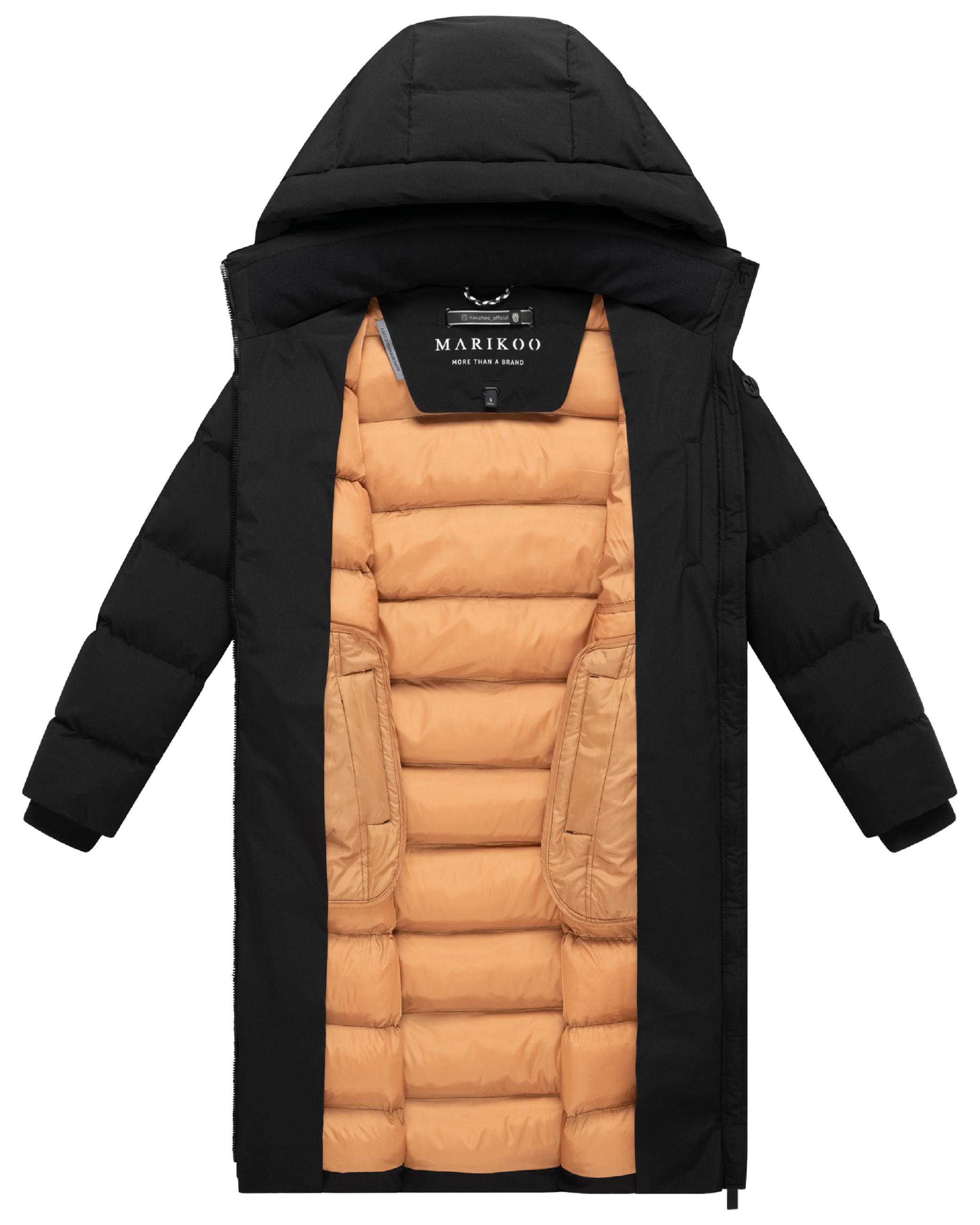 Langer Winter Steppmantel "Harukaa 16" Black