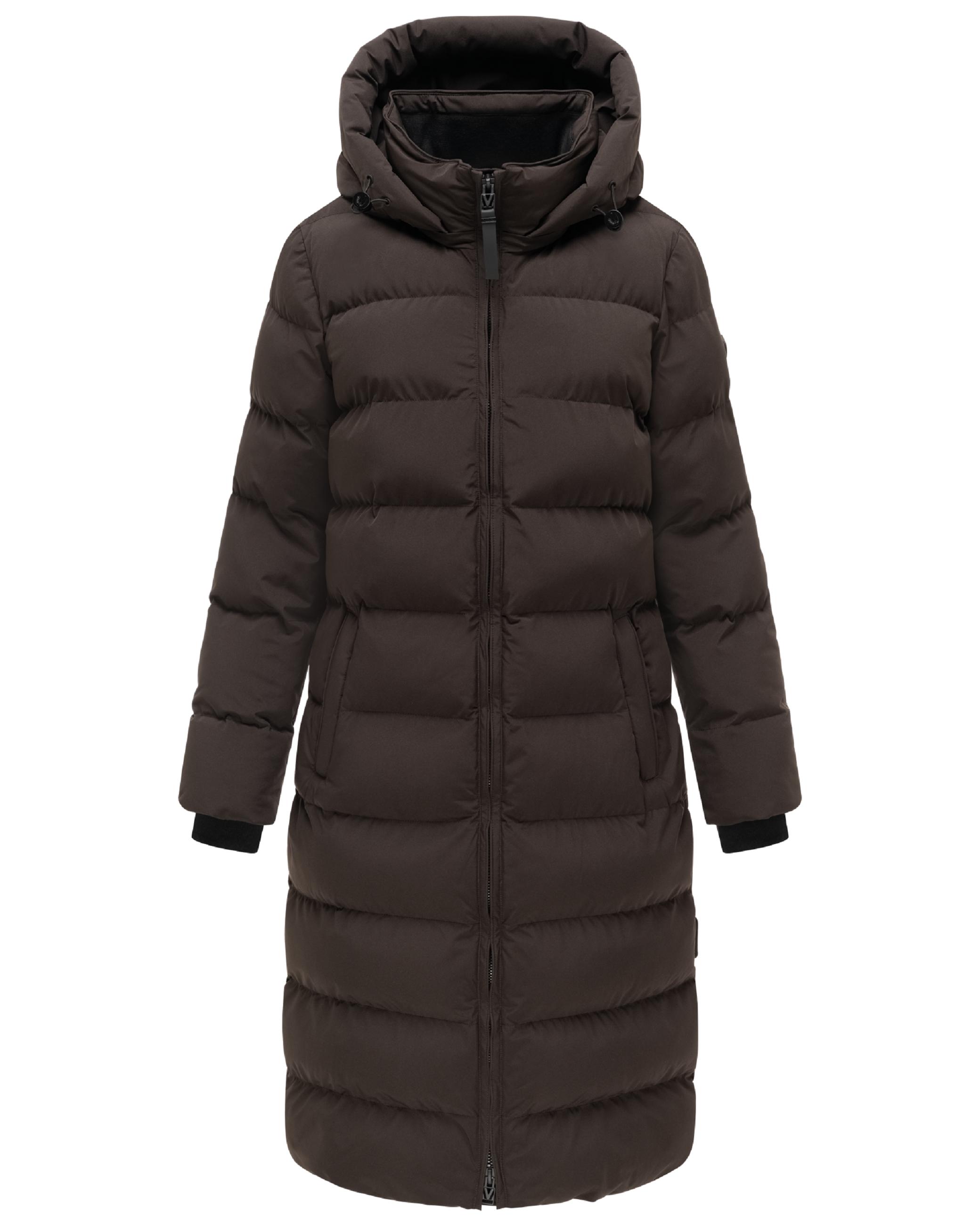 Langer Winter Steppmantel "Harukaa 16" Choco