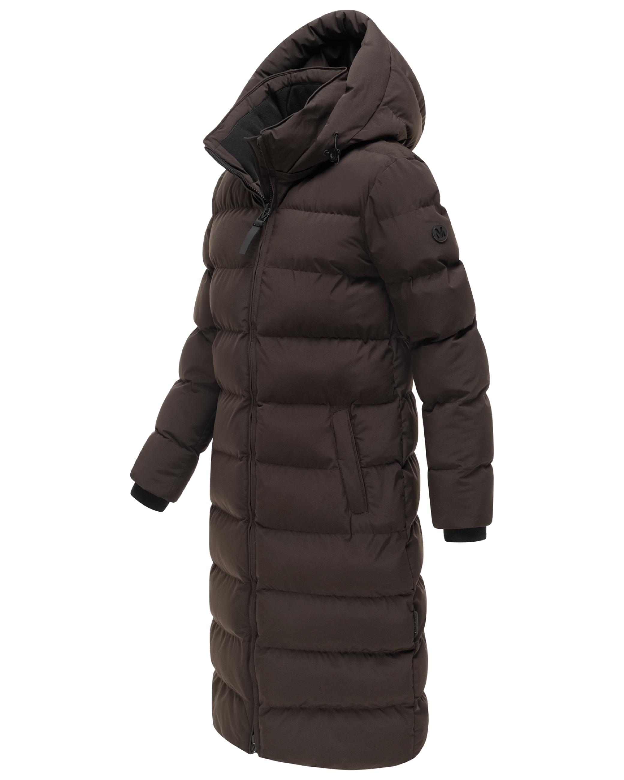Langer Winter Steppmantel "Harukaa 16" Choco