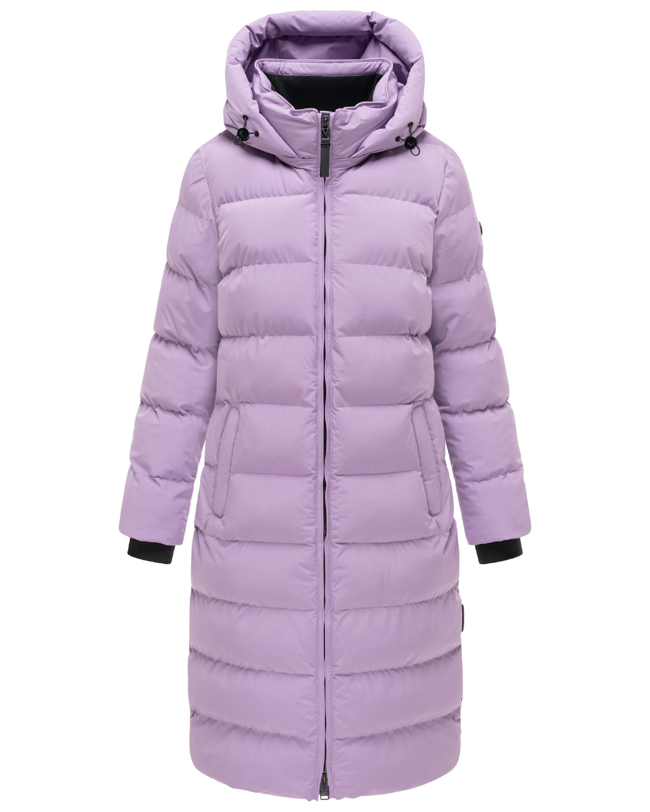 Langer Winter Steppmantel "Harukaa 16" Dark Lilac