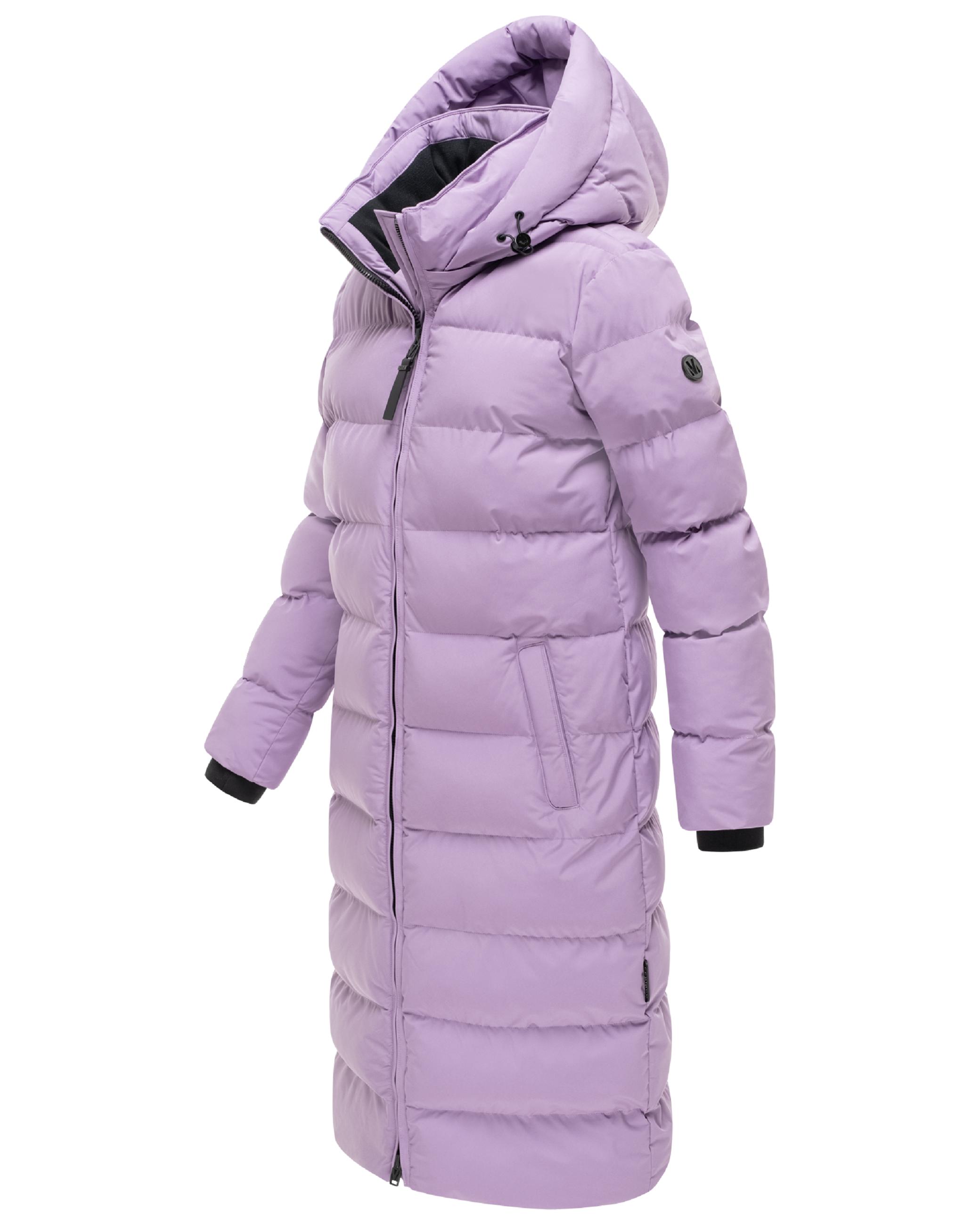 Langer Winter Steppmantel "Harukaa 16" Dark Lilac