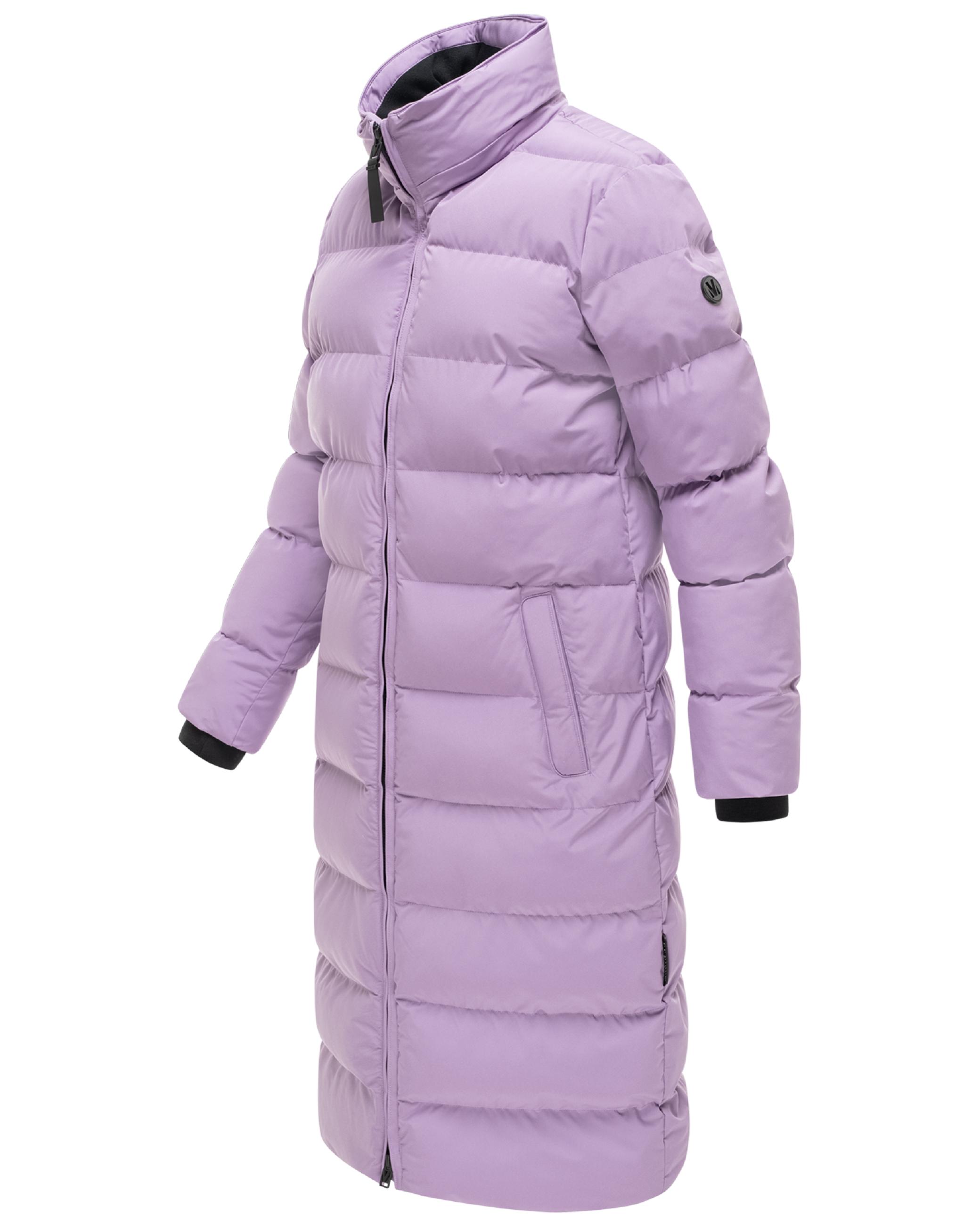 Langer Winter Steppmantel "Harukaa 16" Dark Lilac