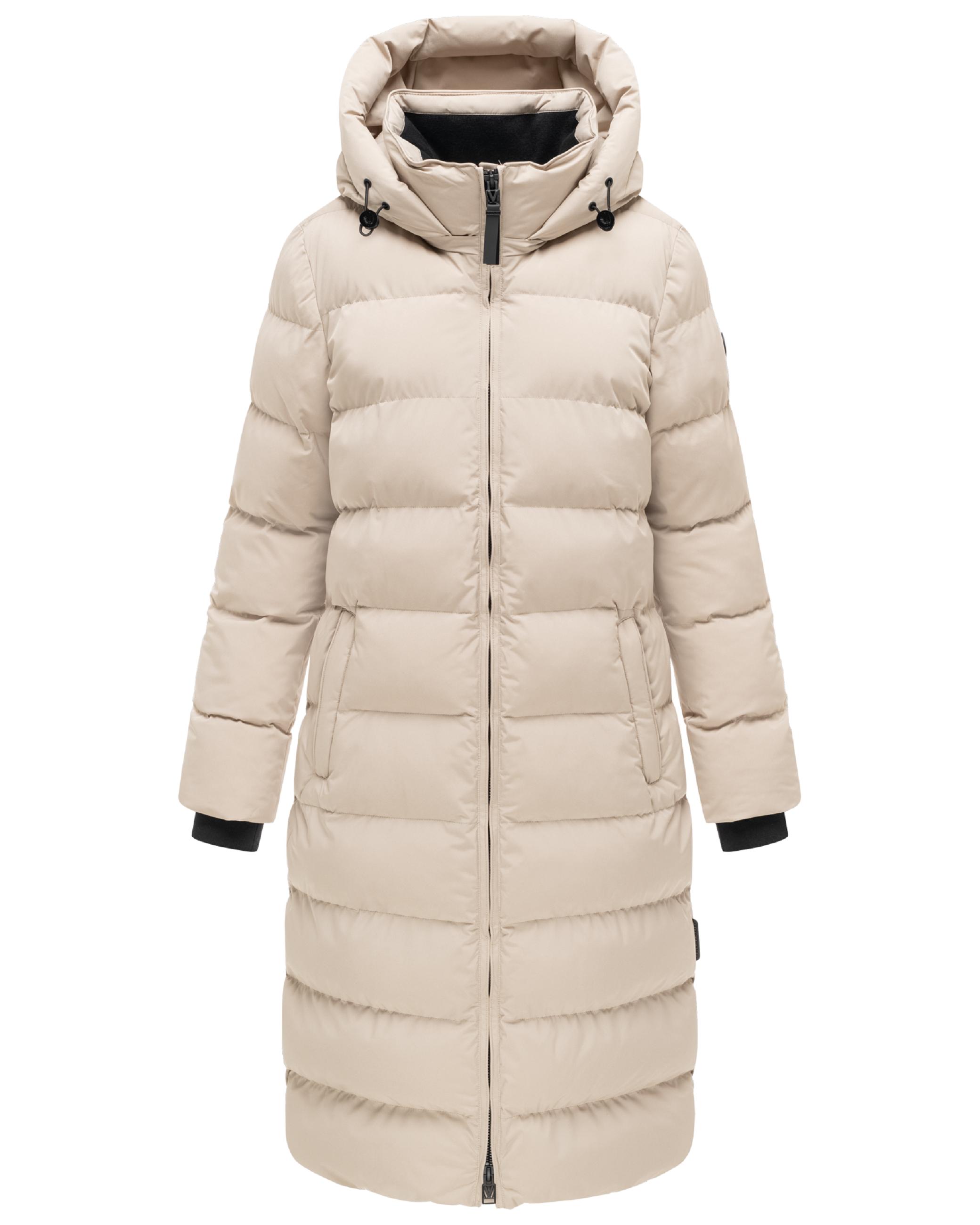 Langer Winter Steppmantel "Harukaa 16" Light Taupe