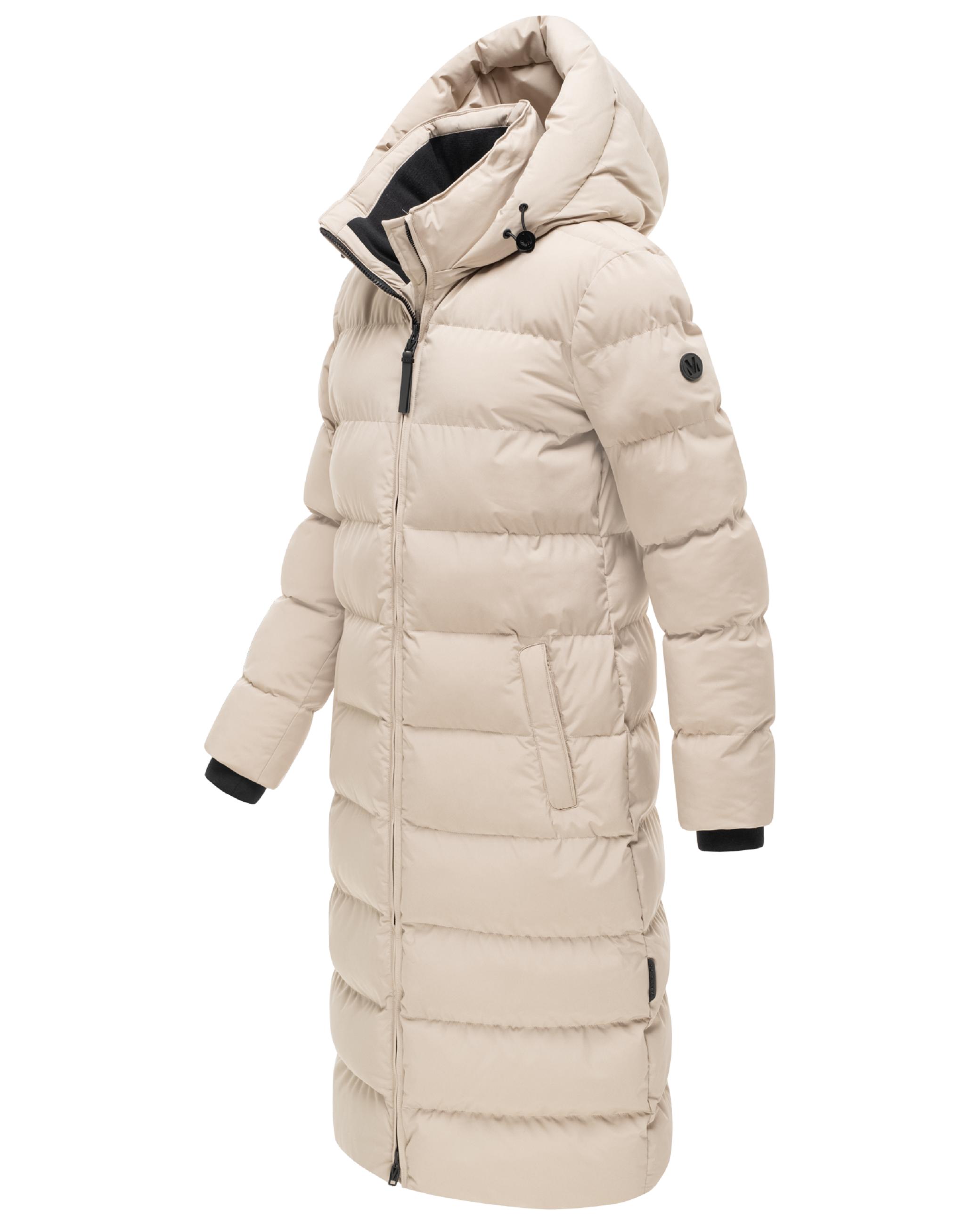 Langer Winter Steppmantel "Harukaa 16" Light Taupe