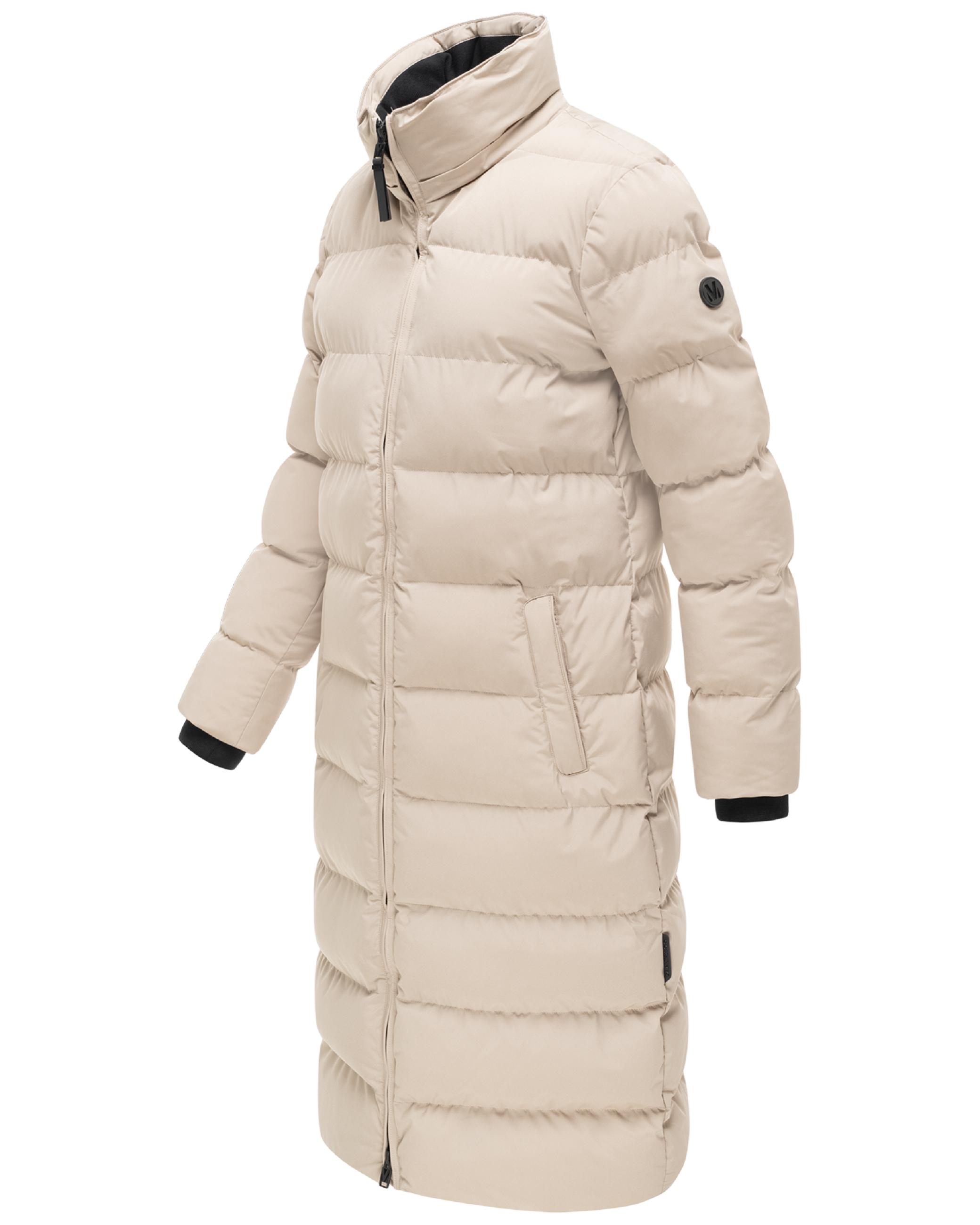 Langer Winter Steppmantel "Harukaa 16" Light Taupe