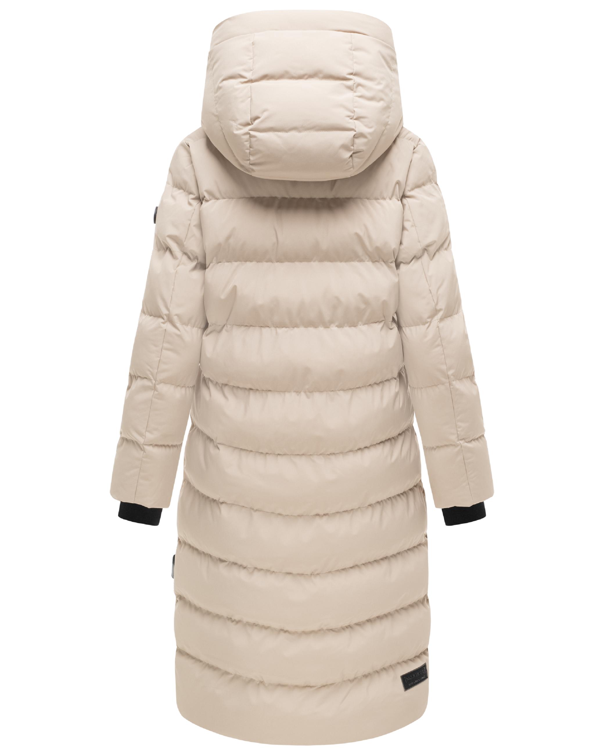 Langer Winter Steppmantel "Harukaa 16" Light Taupe