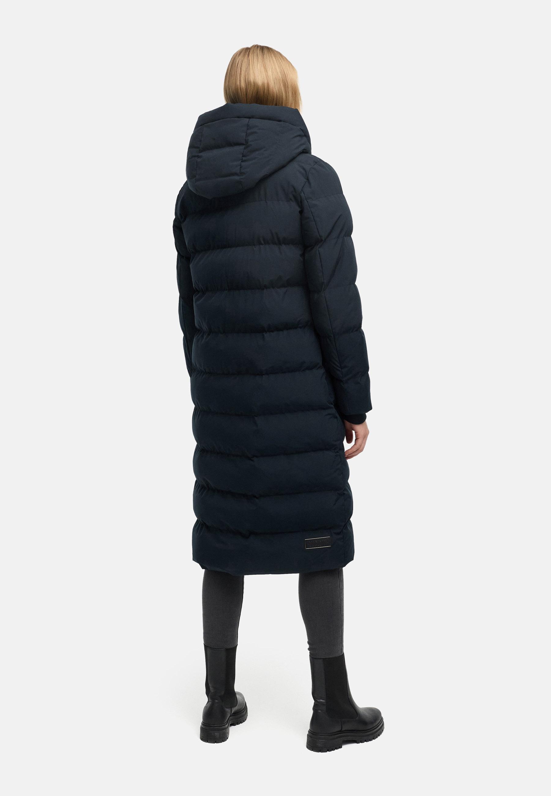 Langer Winter Steppmantel "Harukaa 16" Navy
