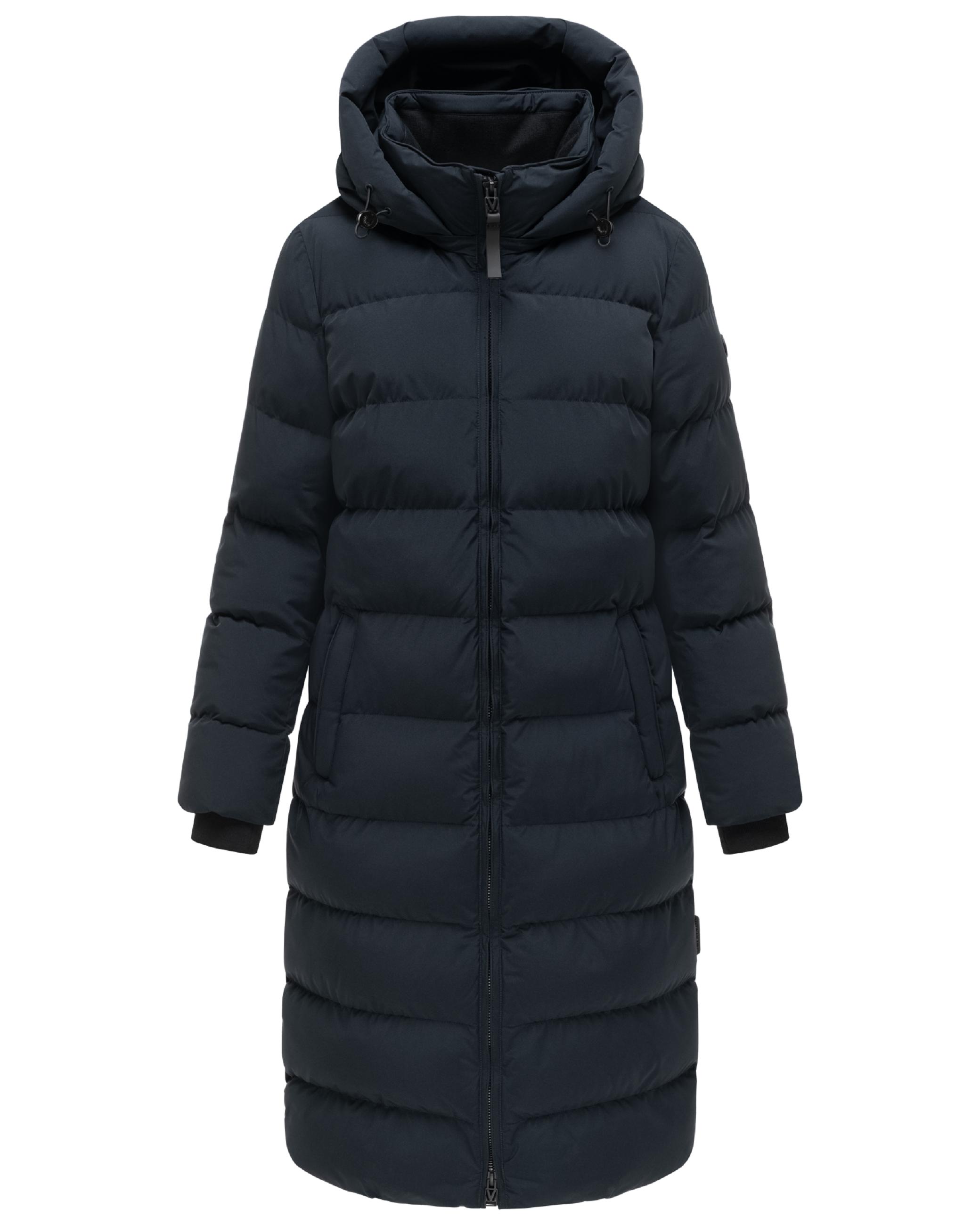Langer Winter Steppmantel "Harukaa 16" Navy