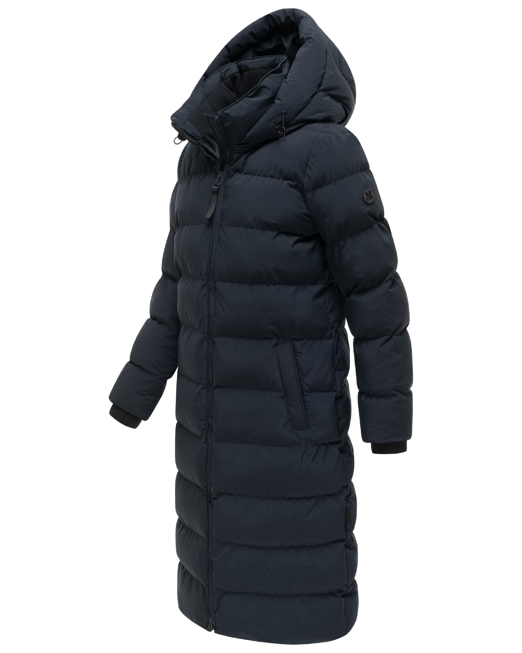 Langer Winter Steppmantel "Harukaa 16" Navy