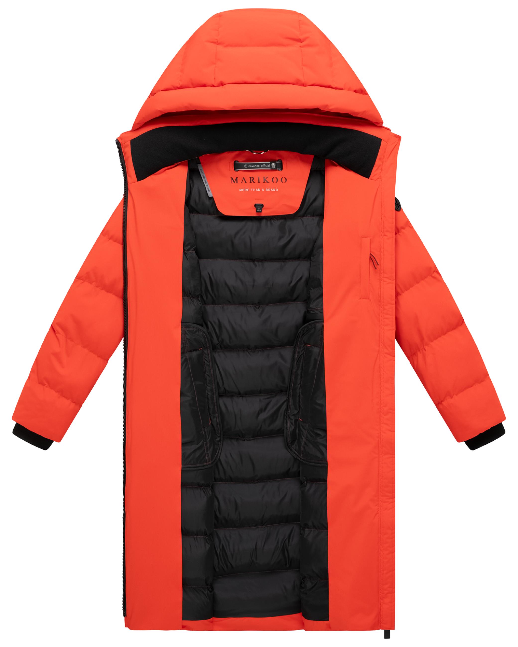 Langer Winter Steppmantel "Harukaa 16" Spicy Orange