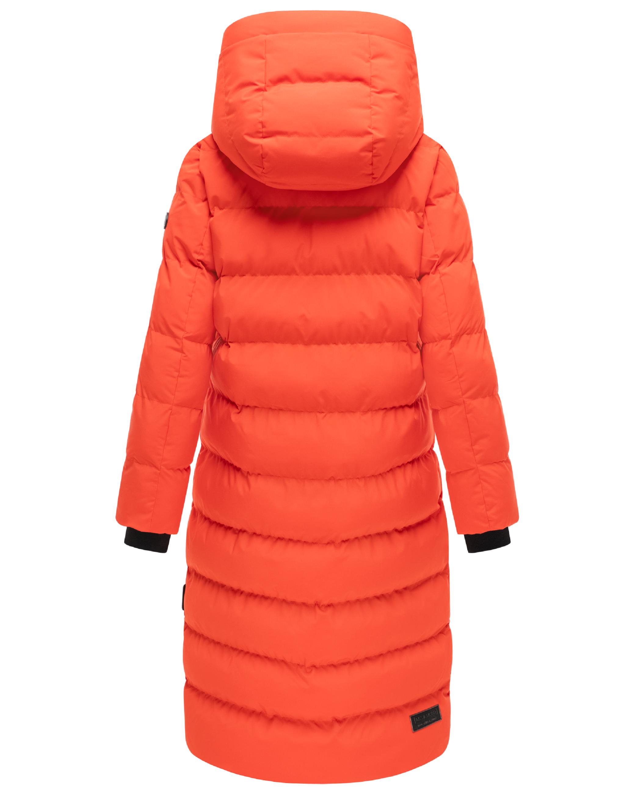 Langer Winter Steppmantel "Harukaa 16" Spicy Orange