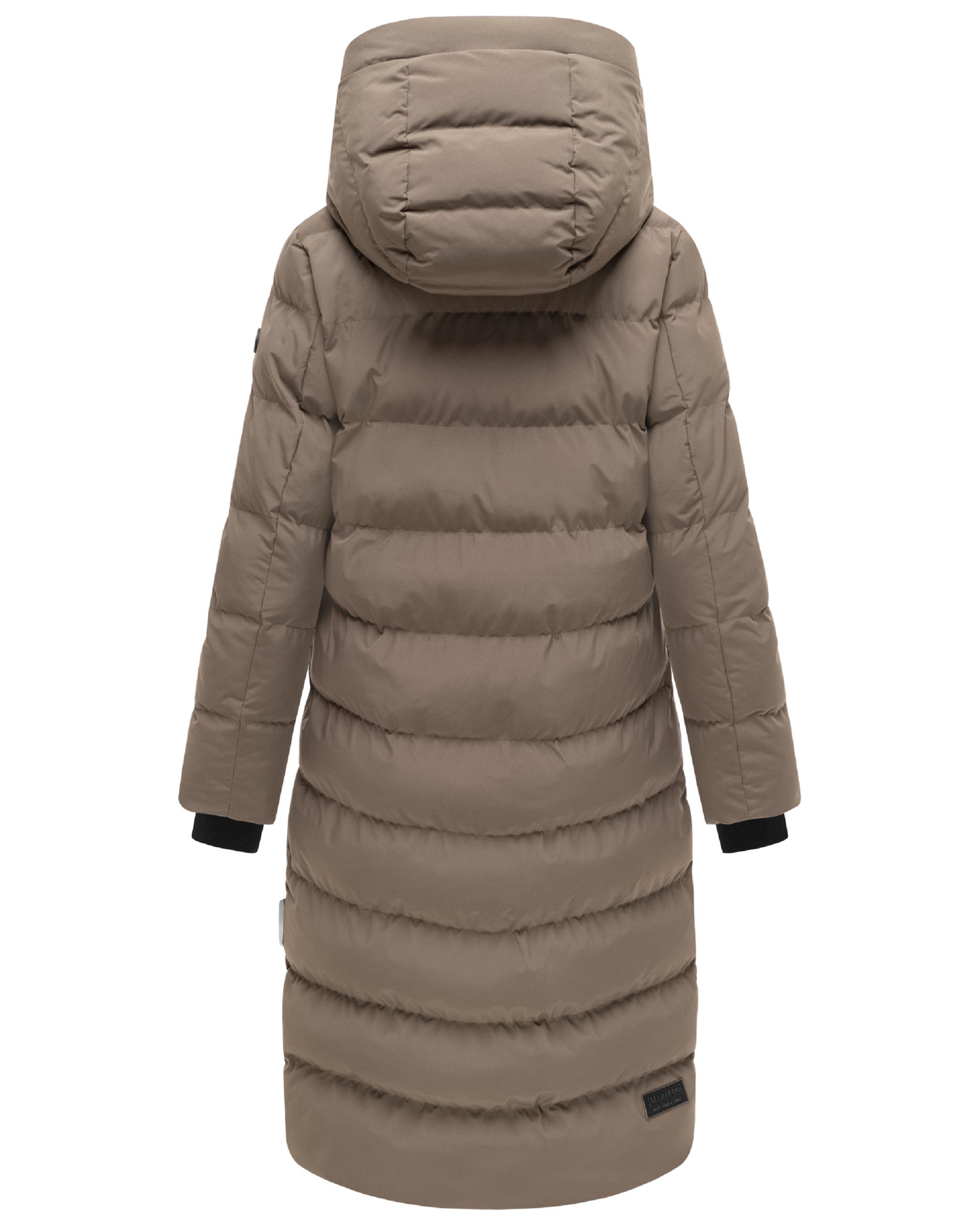Langer Winter Steppmantel "Harukaa 16" Stone Brown