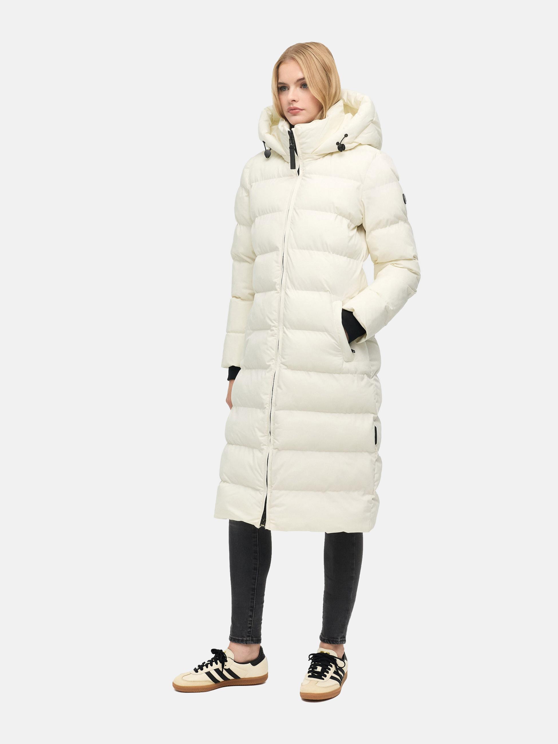 Langer Winter Steppmantel "Harukaa 16" White
