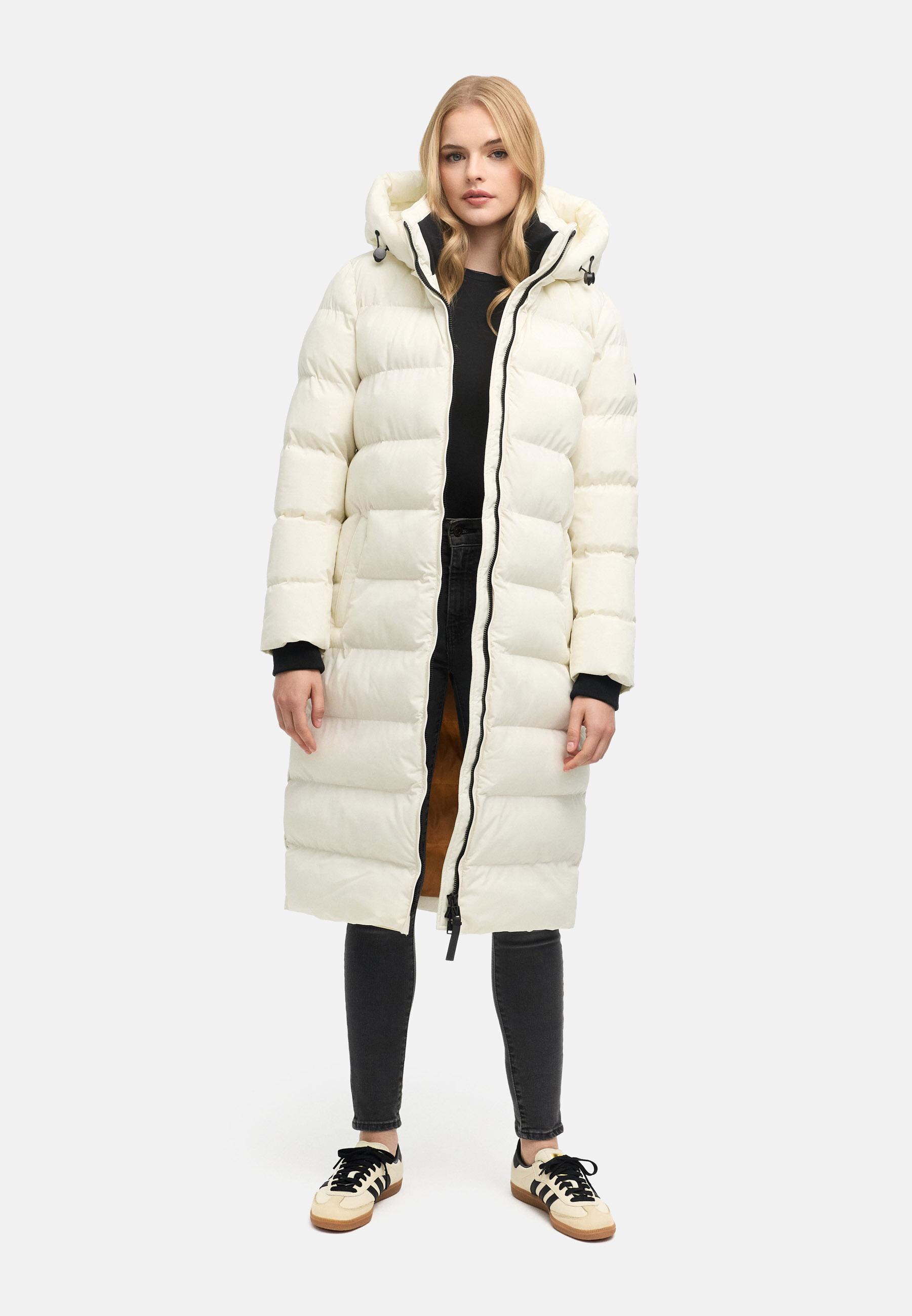 Langer Winter Steppmantel "Harukaa 16" White