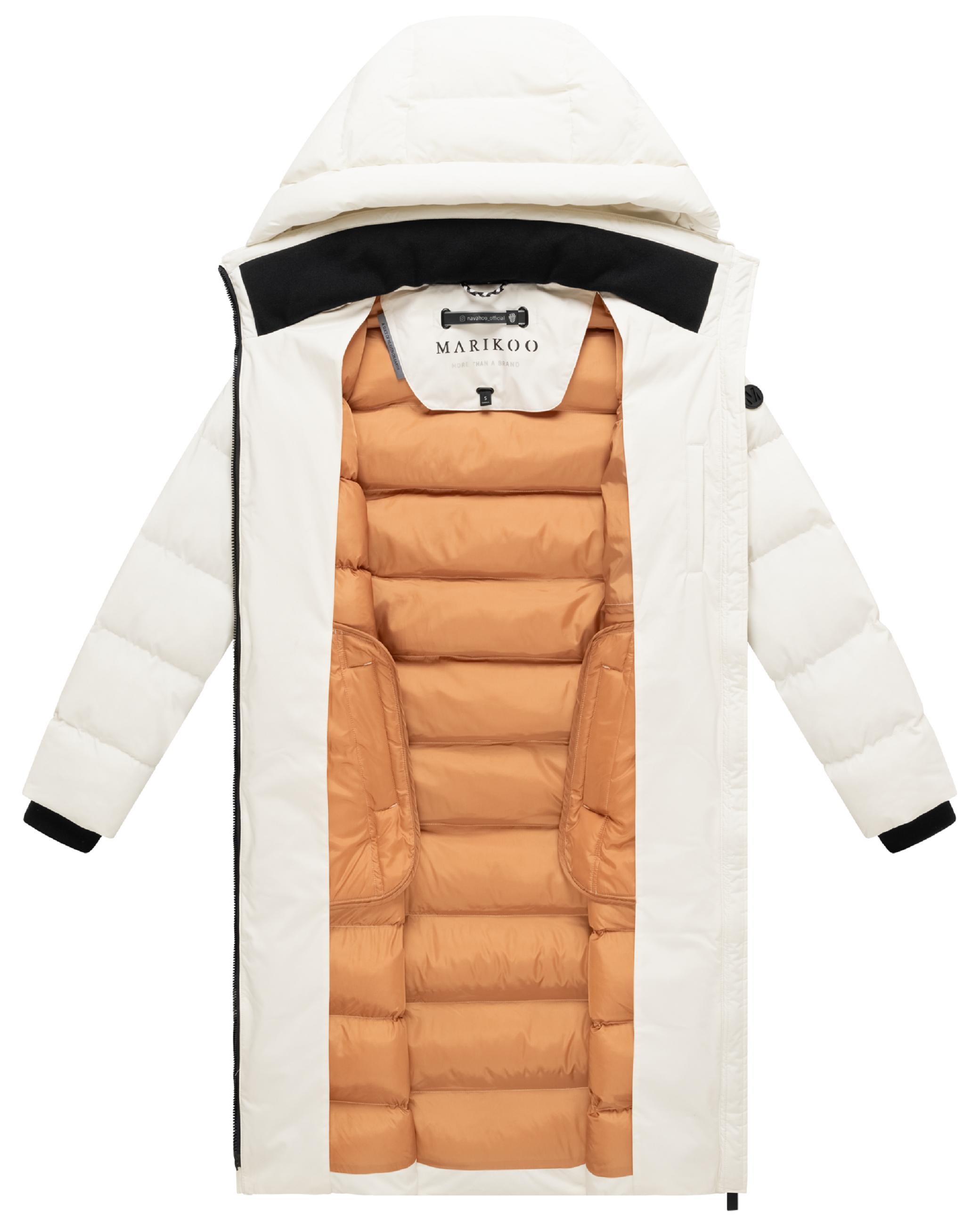 Langer Winter Steppmantel "Harukaa 16" White