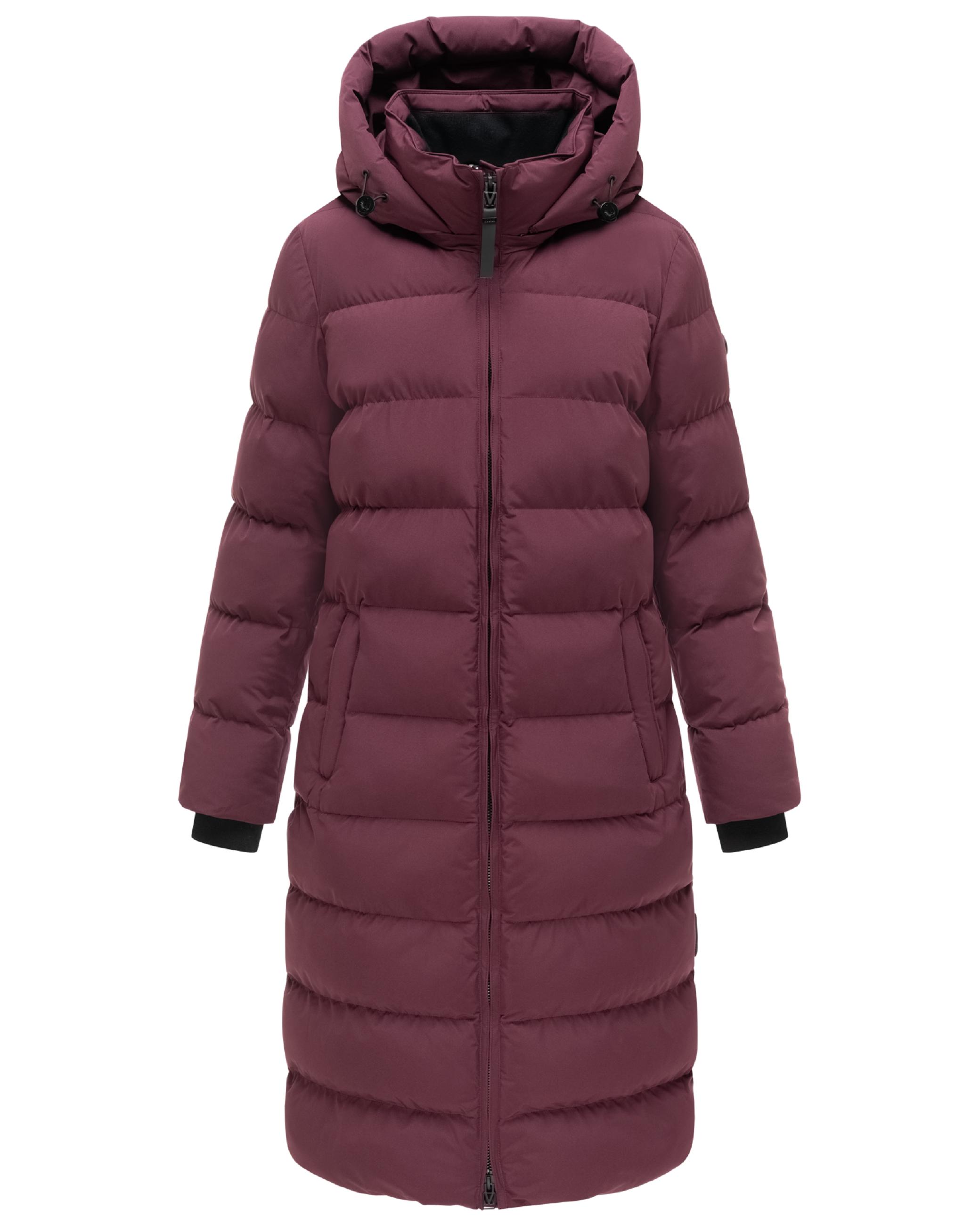 Langer Winter Steppmantel "Harukaa 16" Wine