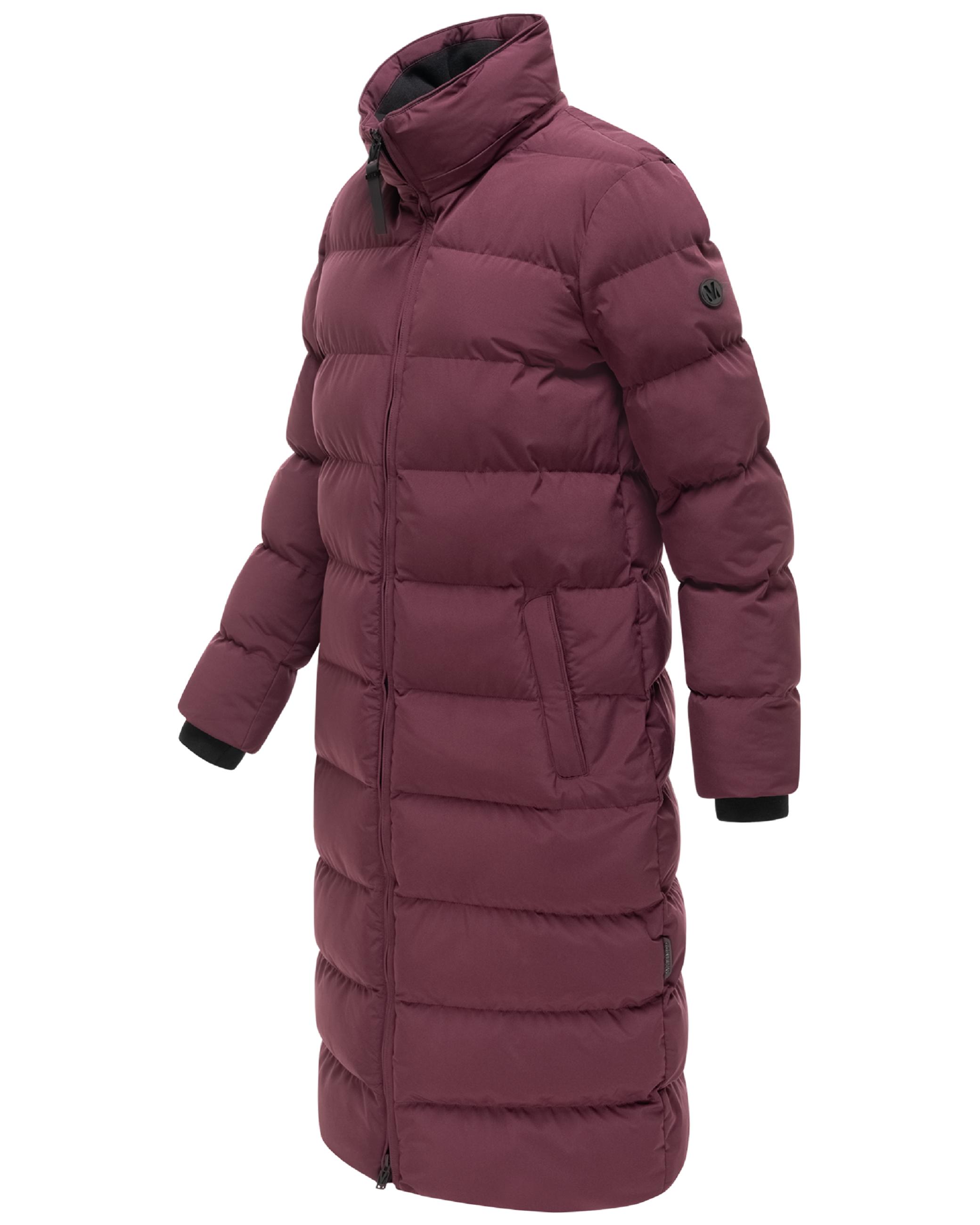 Langer Winter Steppmantel "Harukaa 16" Wine