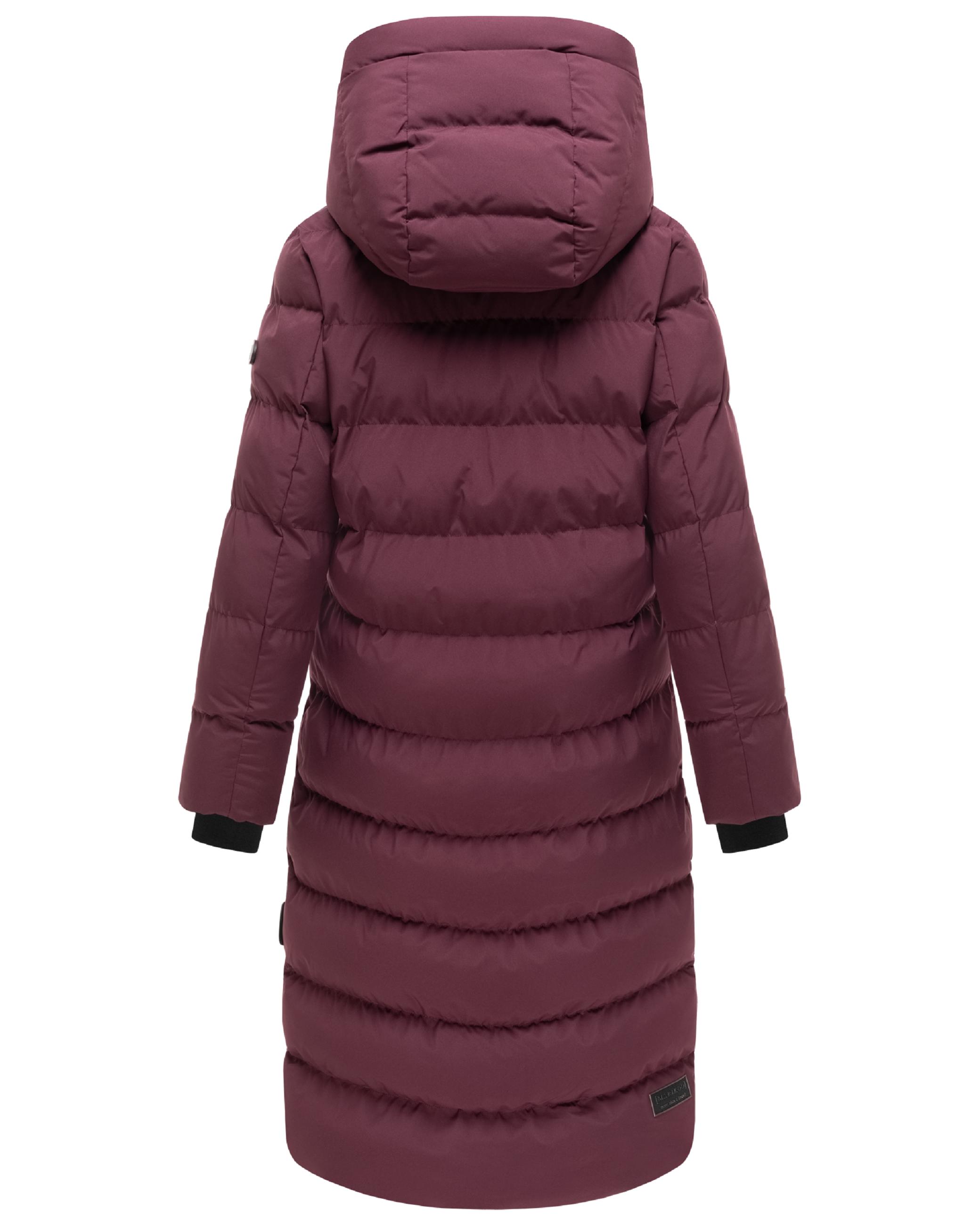 Langer Winter Steppmantel "Harukaa 16" Wine