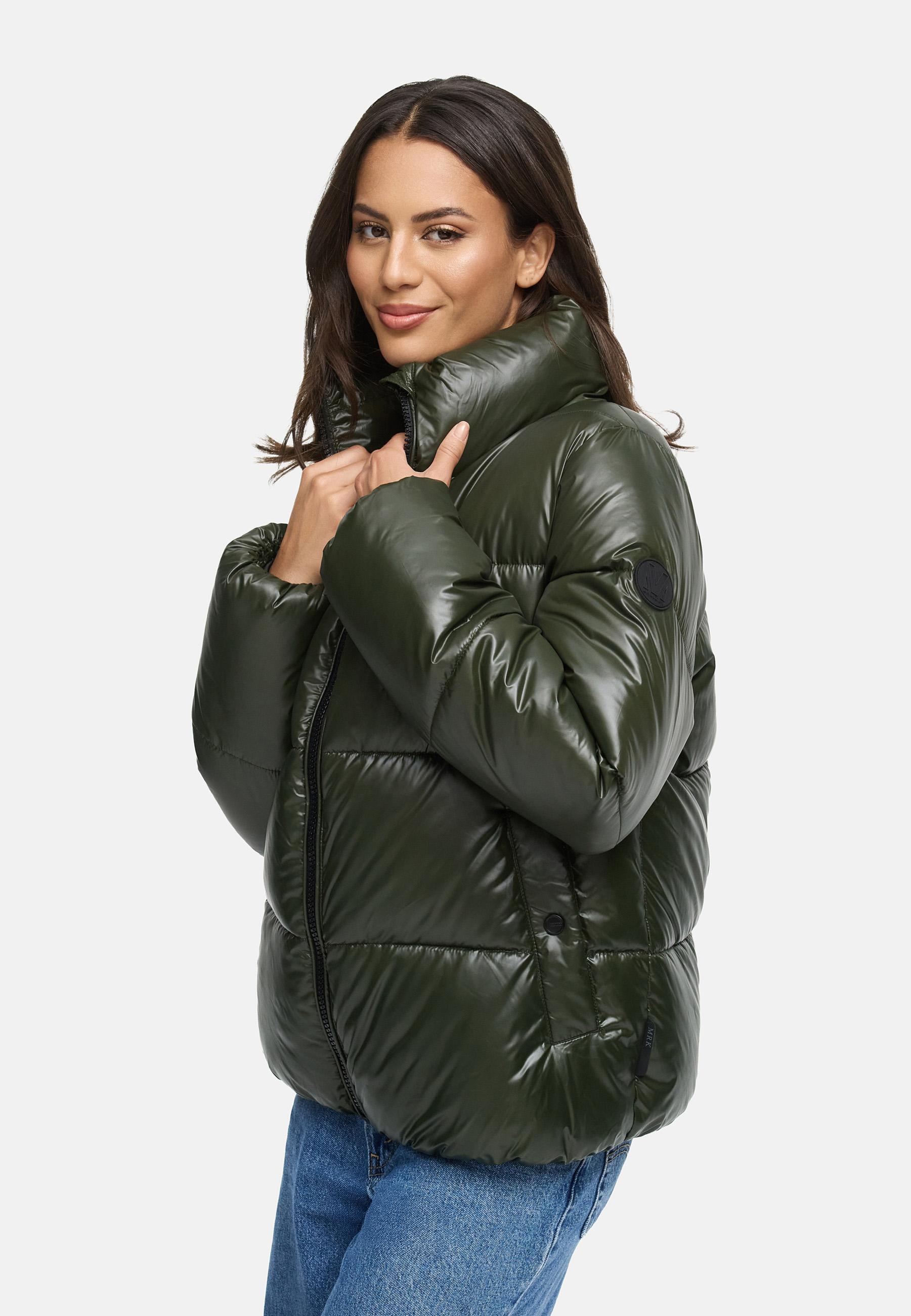 Kurze Winter Steppjacke "Hazalee 16" Dark Olive