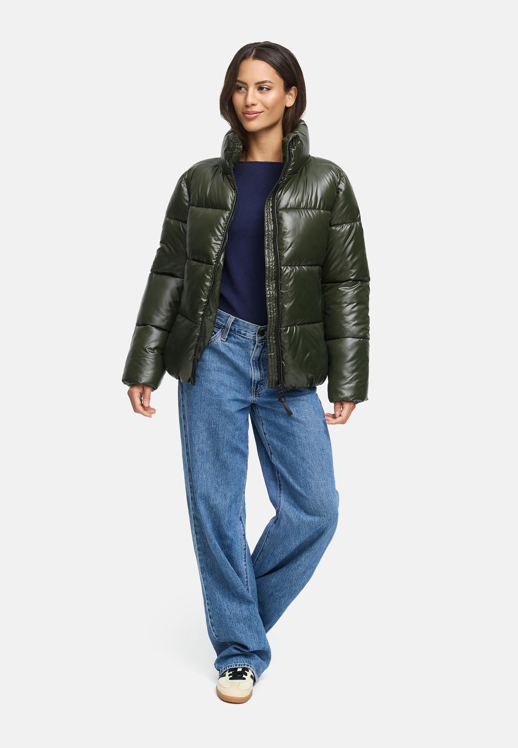 Kurze Winter Steppjacke "Hazalee 16" Dark Olive