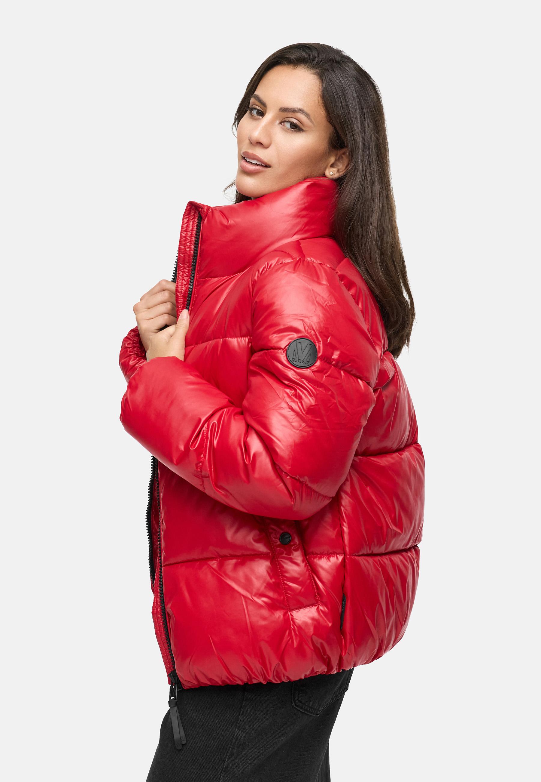 Kurze Winter Steppjacke "Hazalee 16" Deep Red