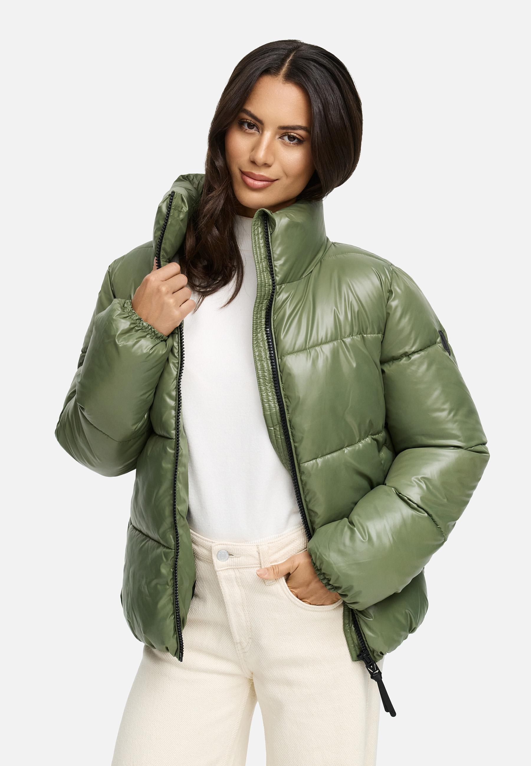 Kurze Winter Steppjacke "Hazalee 16" Olive Leaf